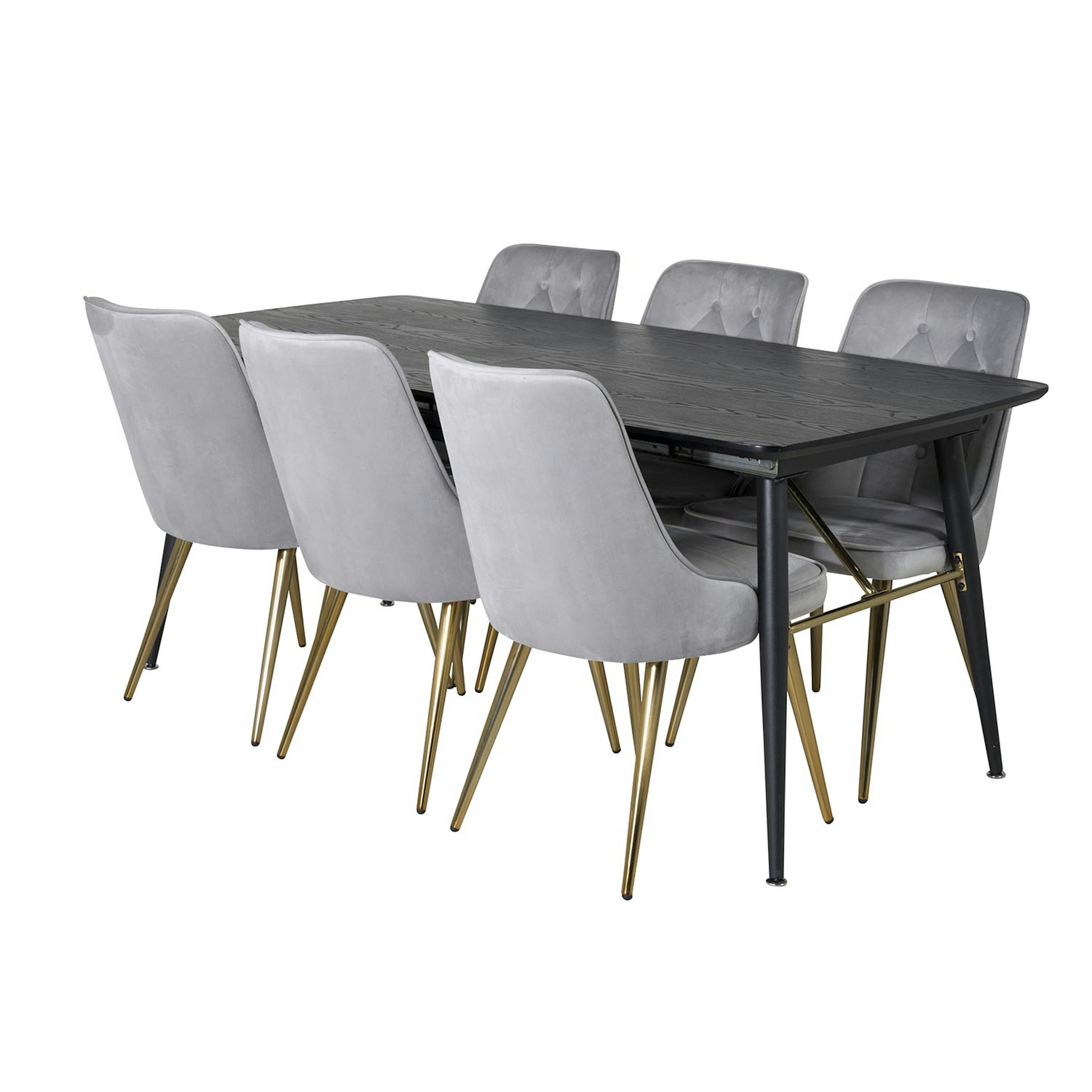 Svart/Ljusgrå/Mässing