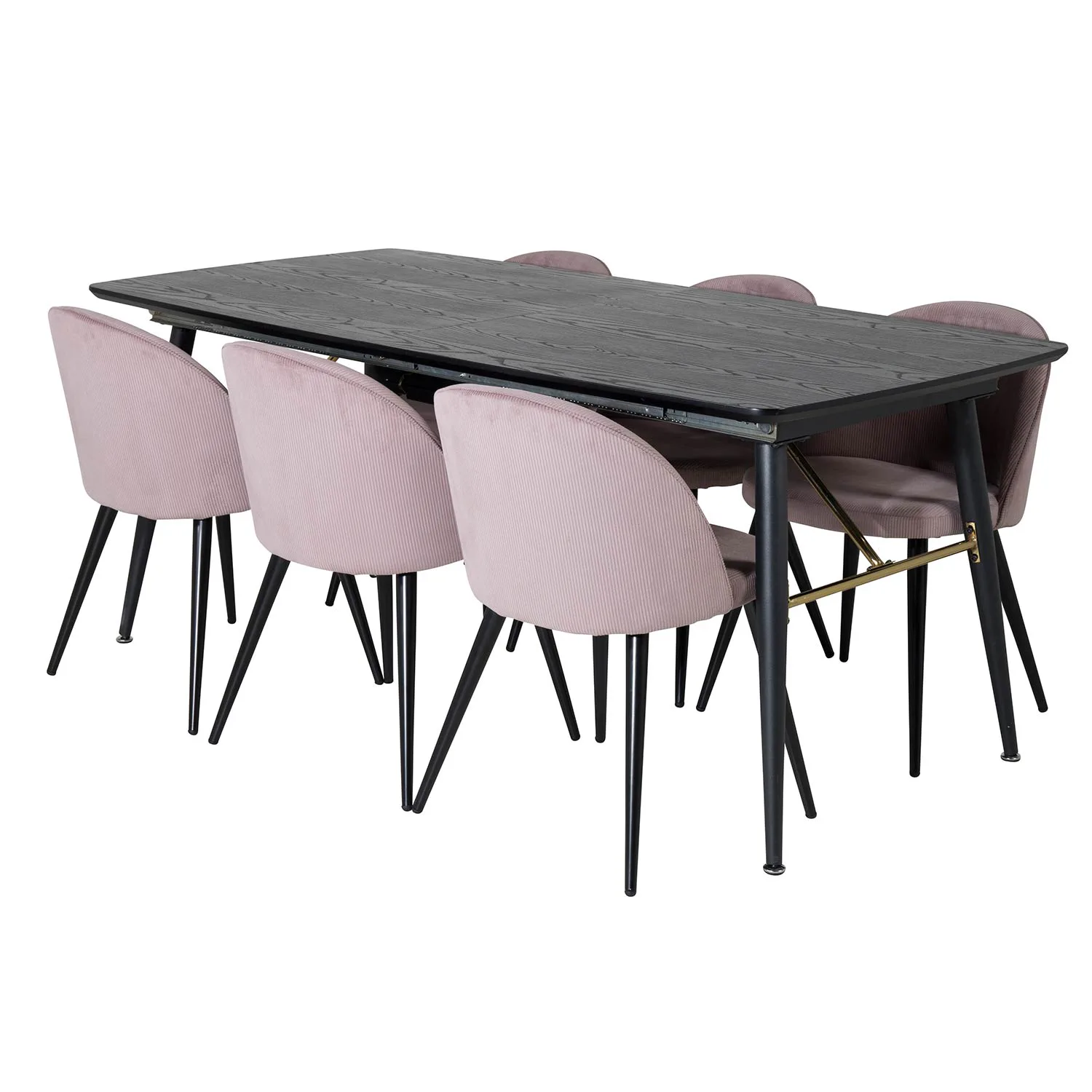 Matgrupp Venture Home Guld med 6 Valentina Stolar Manchester