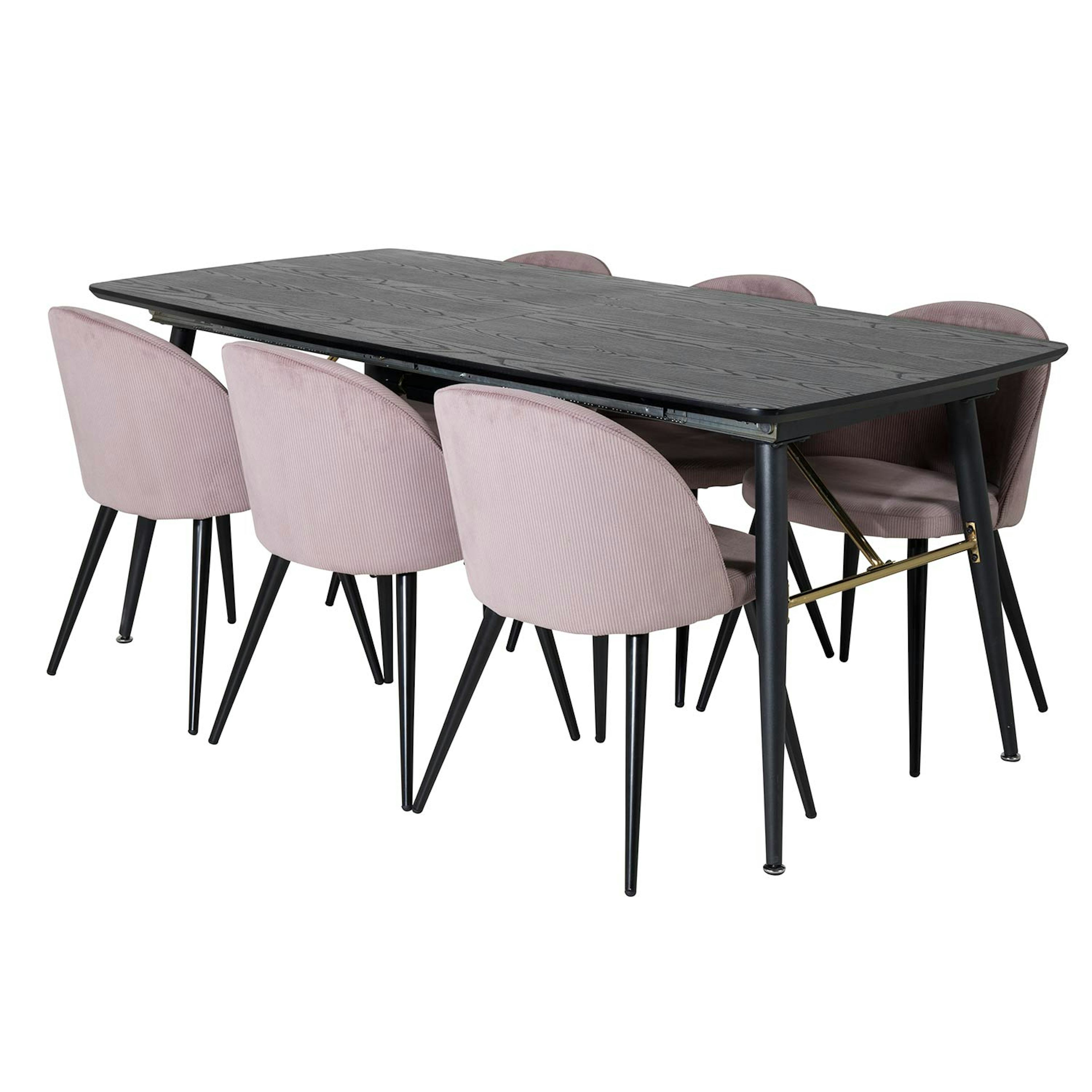 Matgrupp Venture Home Guld med 6 Valentina Stolar Manchester