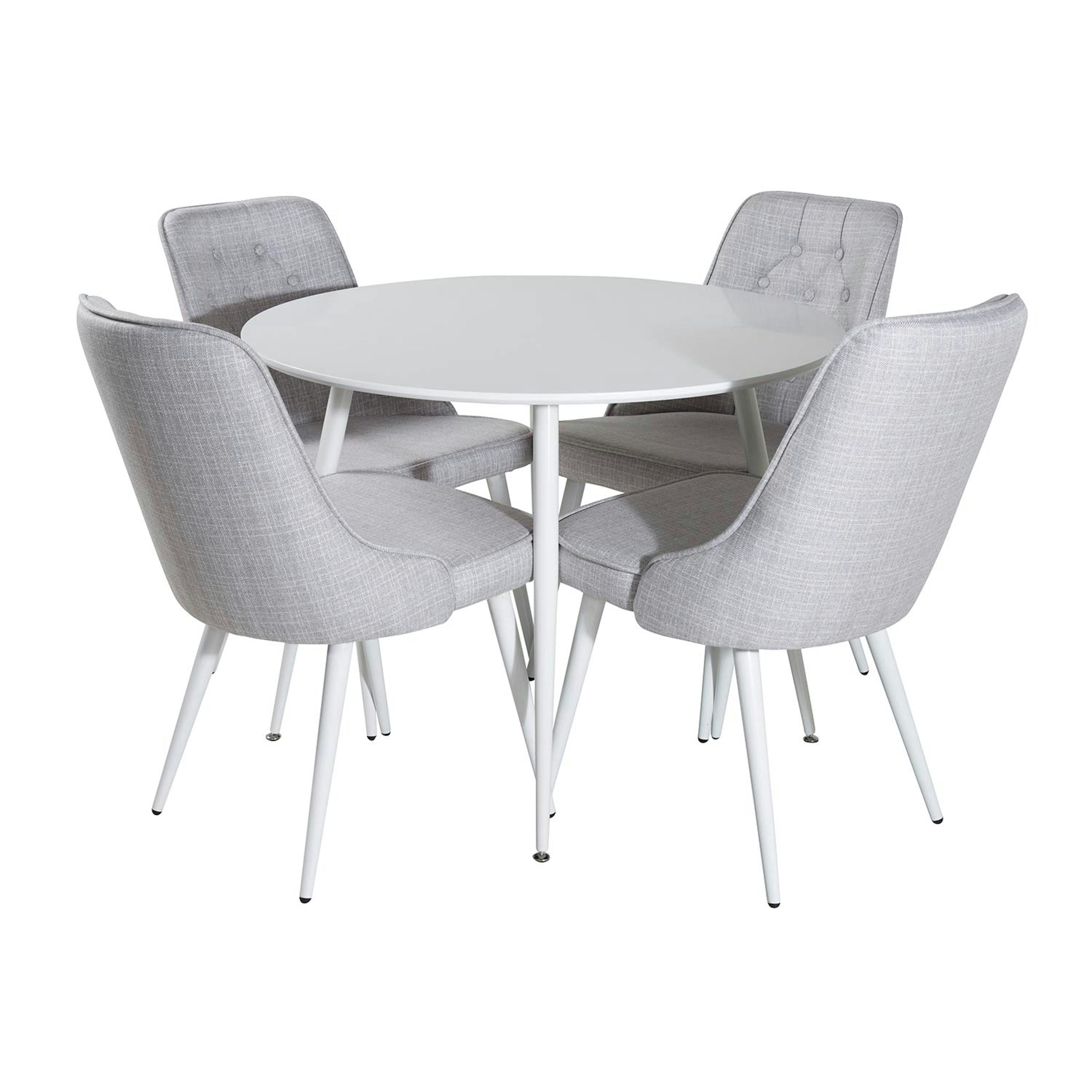 Matgrupp Venture Home Plake med 4 Vera Stolar Polyestertyg Runt