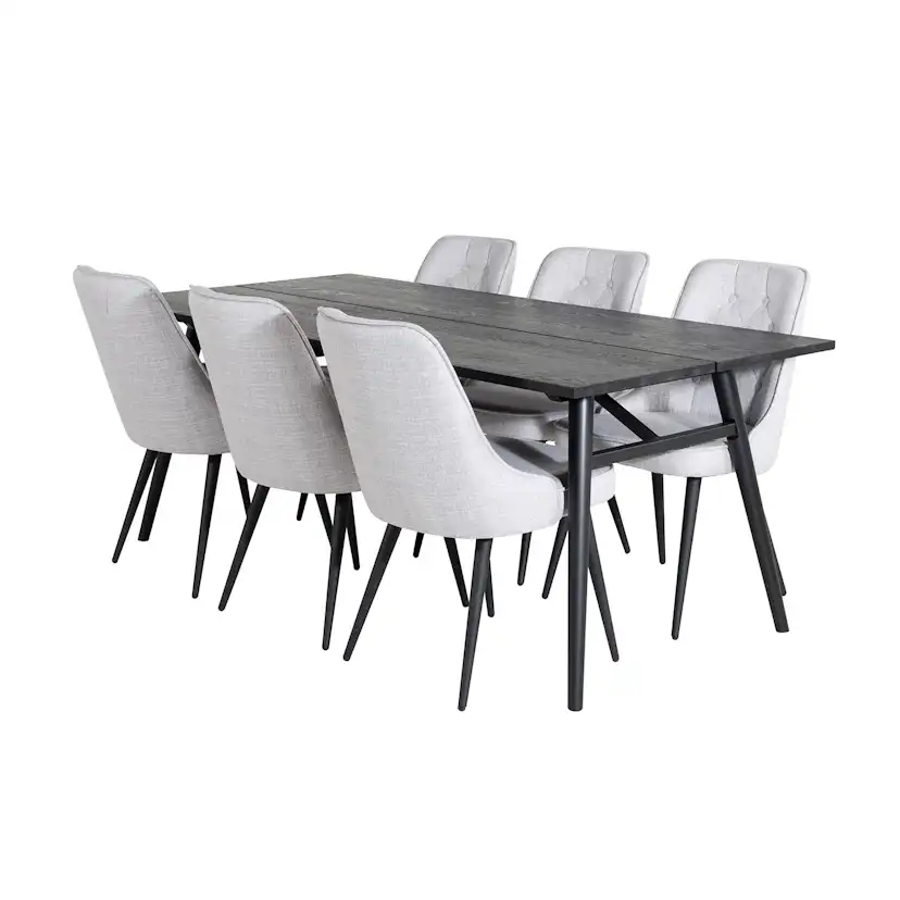 Matgrupp Venture Home Salt med 6 Vera Stolar Polyestertyg