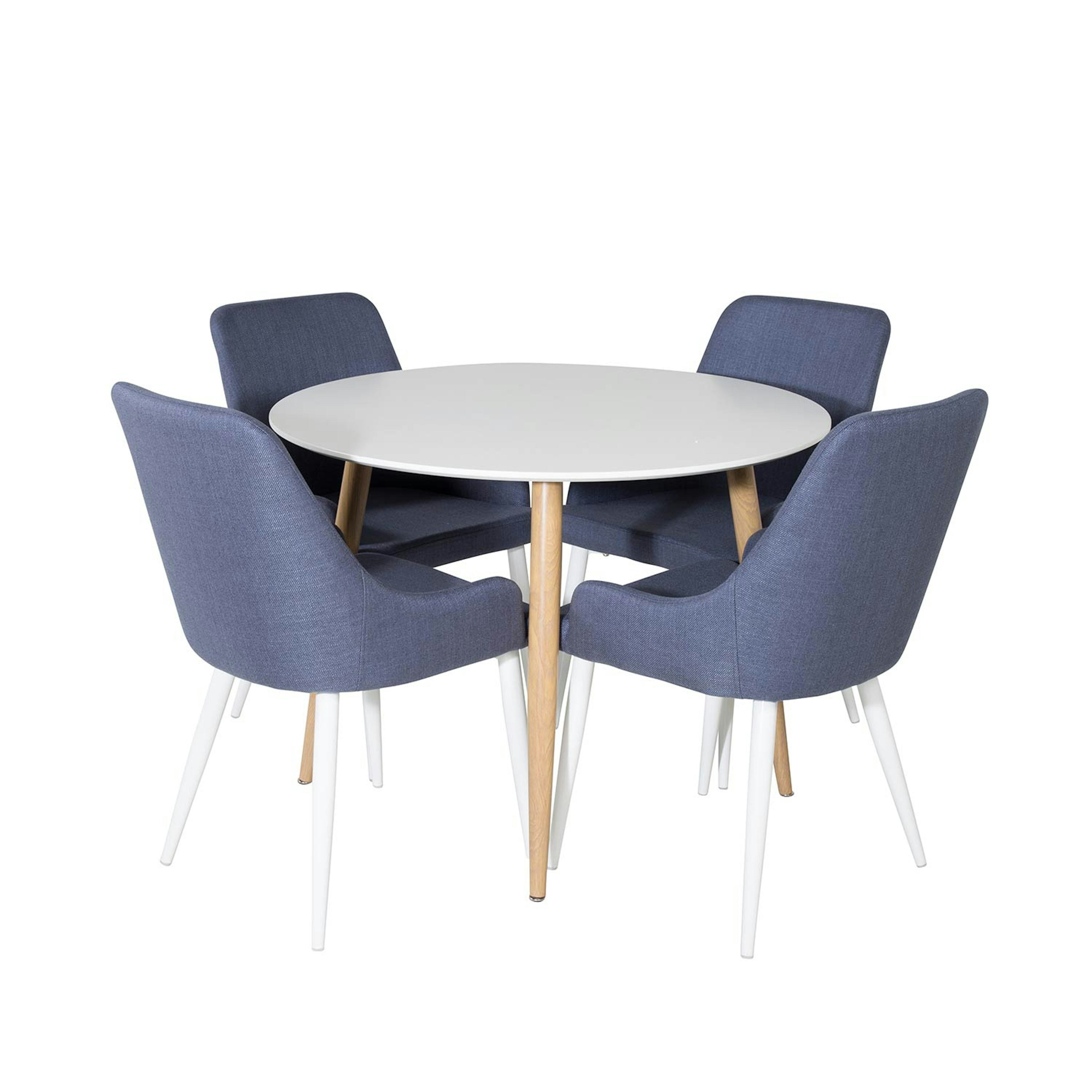 Matgrupp Venture Home Plake med 4 Plake Stolar Runt