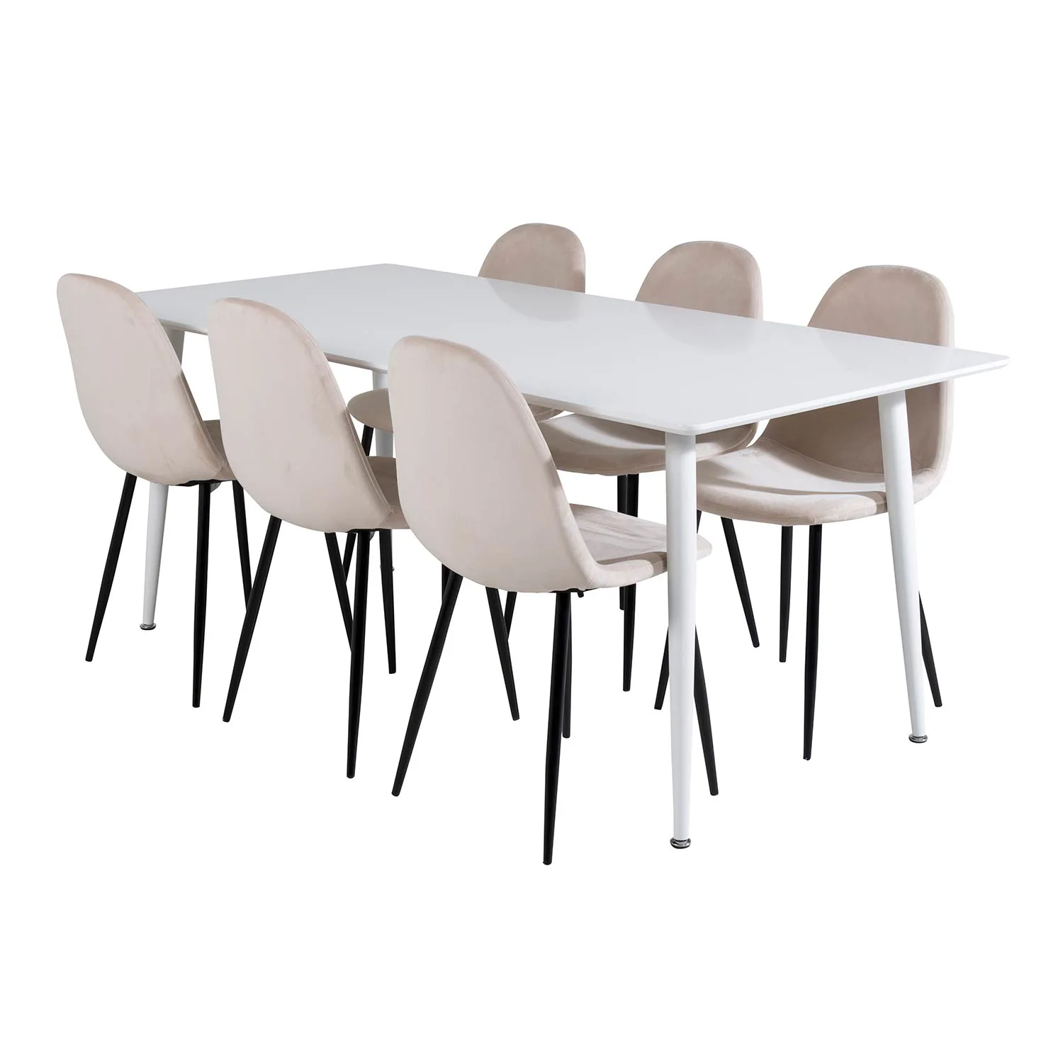 Matgrupp Venture Home Pobbie med 6 Stolar Sammet