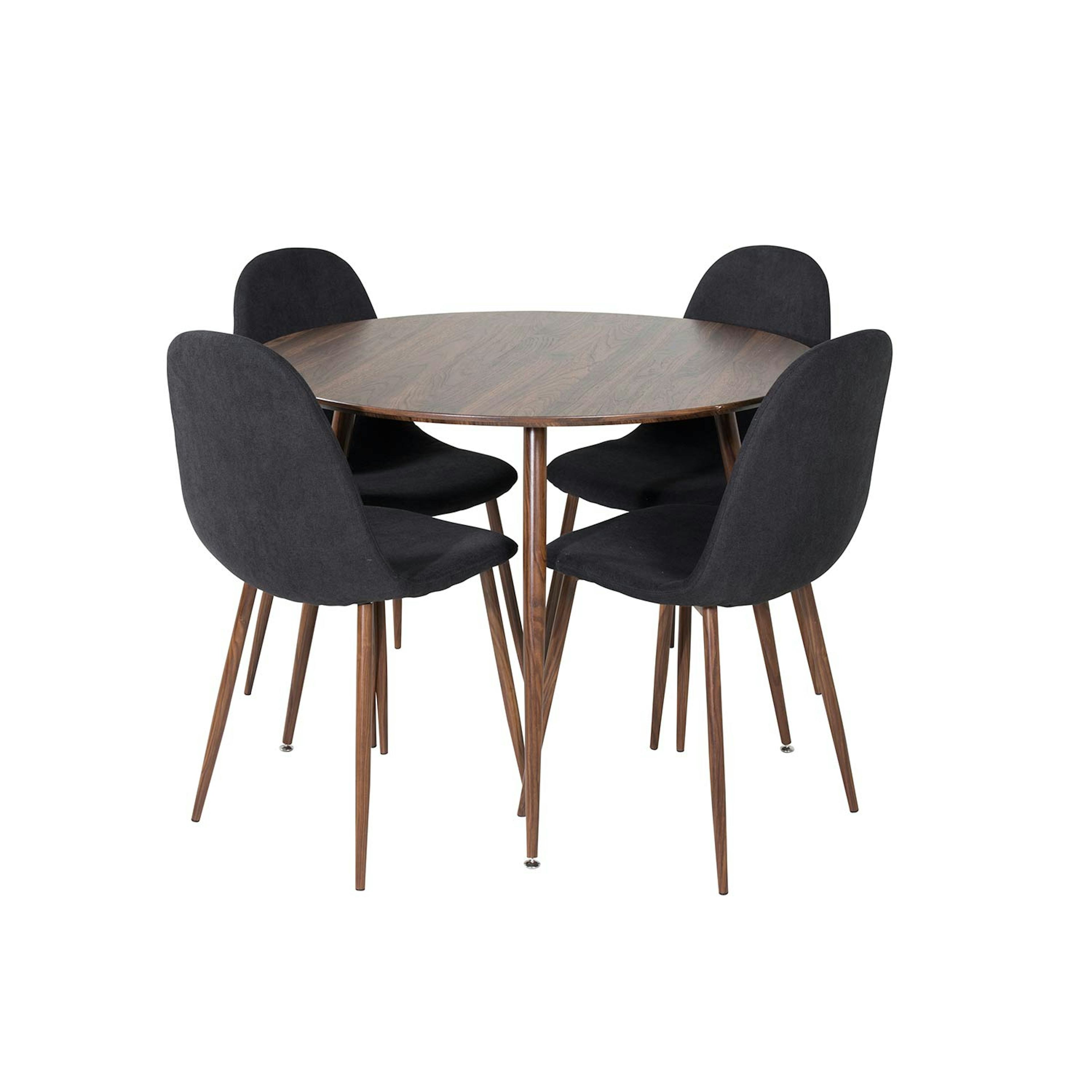 Matgrupp Venture Home Plake med 4 Pobbie Stolar Polyestertyg Runt