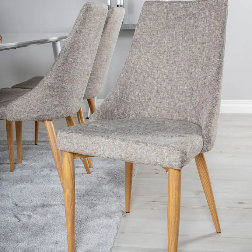 Matgrupp Venture Home Pobbie med 6 Laura Stolar Polyestertyg