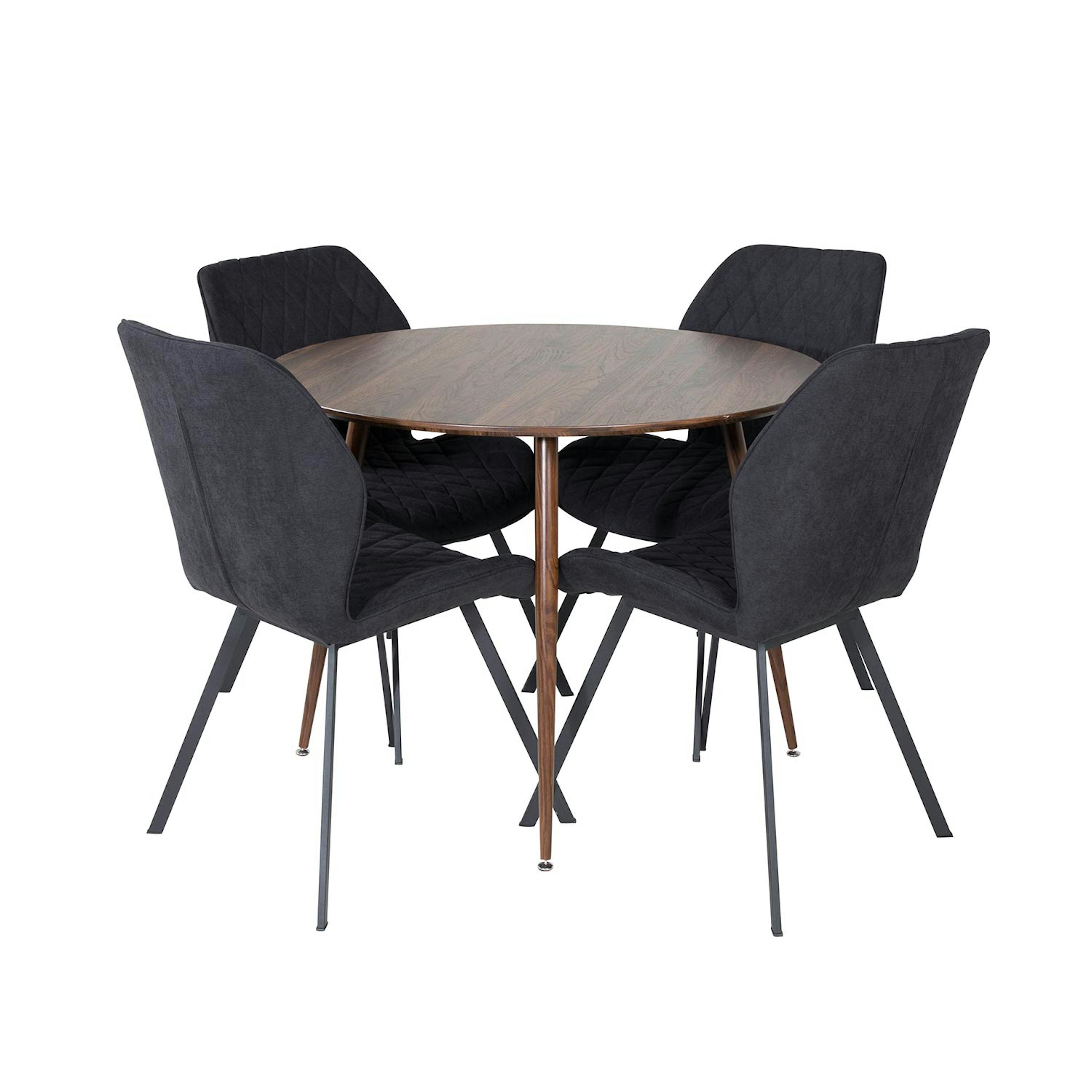 Matgrupp Venture Home Plake med 4 Geneva Stolar Runt