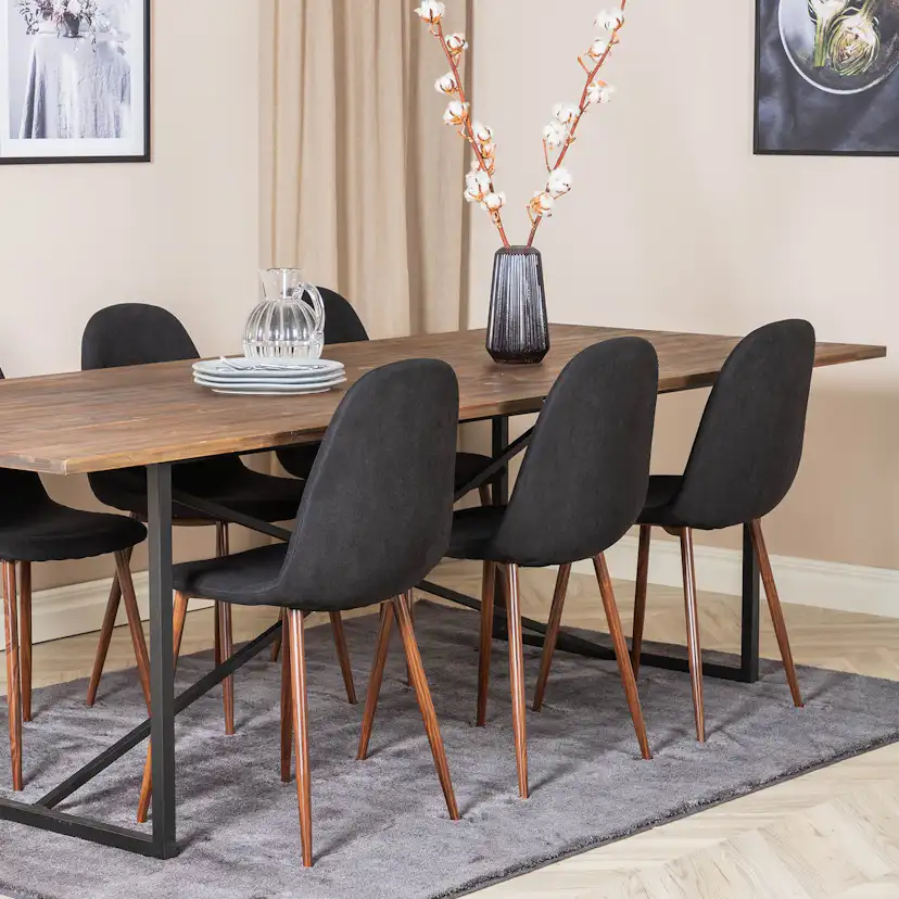 Matgrupp Venture Home Peo med 6 Pobbie Stolar Polyestertyg