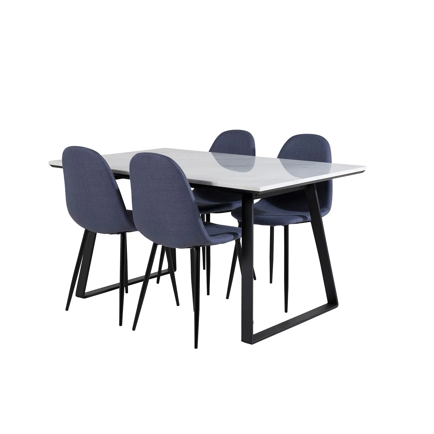 Matgrupp Venture Home Estelle 140 med 4 Pobbie Stolar PolyEstelletyg