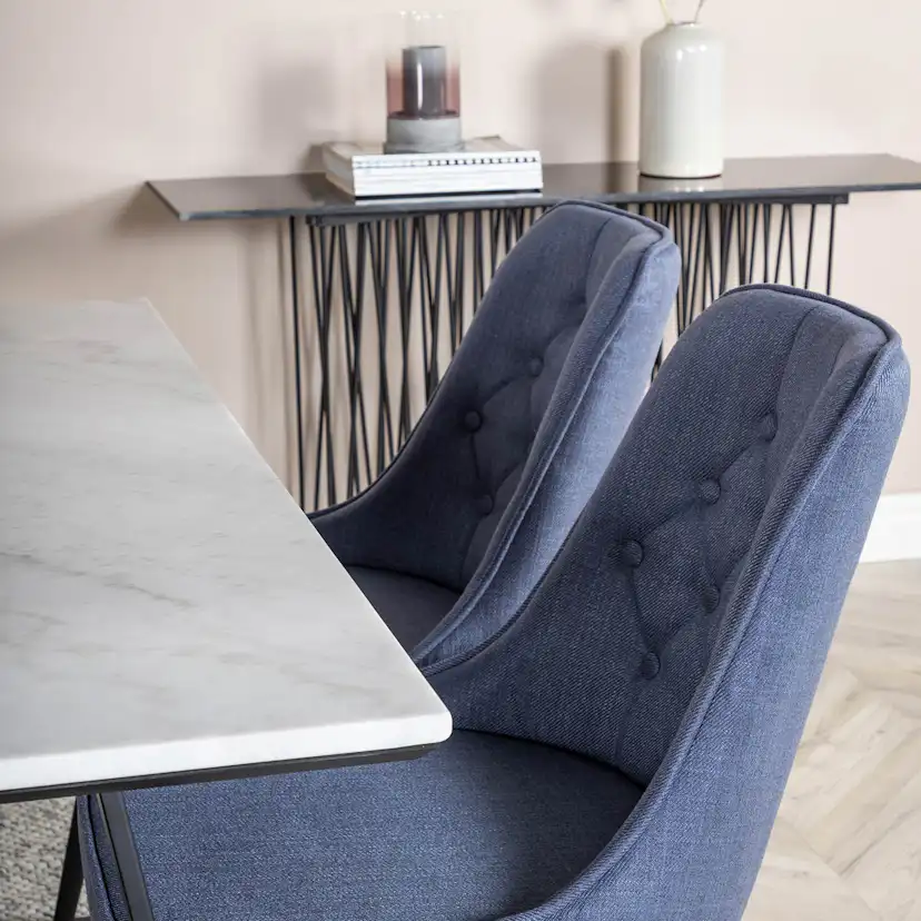 Matgrupp Venture Home Estelle 140 med 4 Vera Stolar PolyEstelletyg