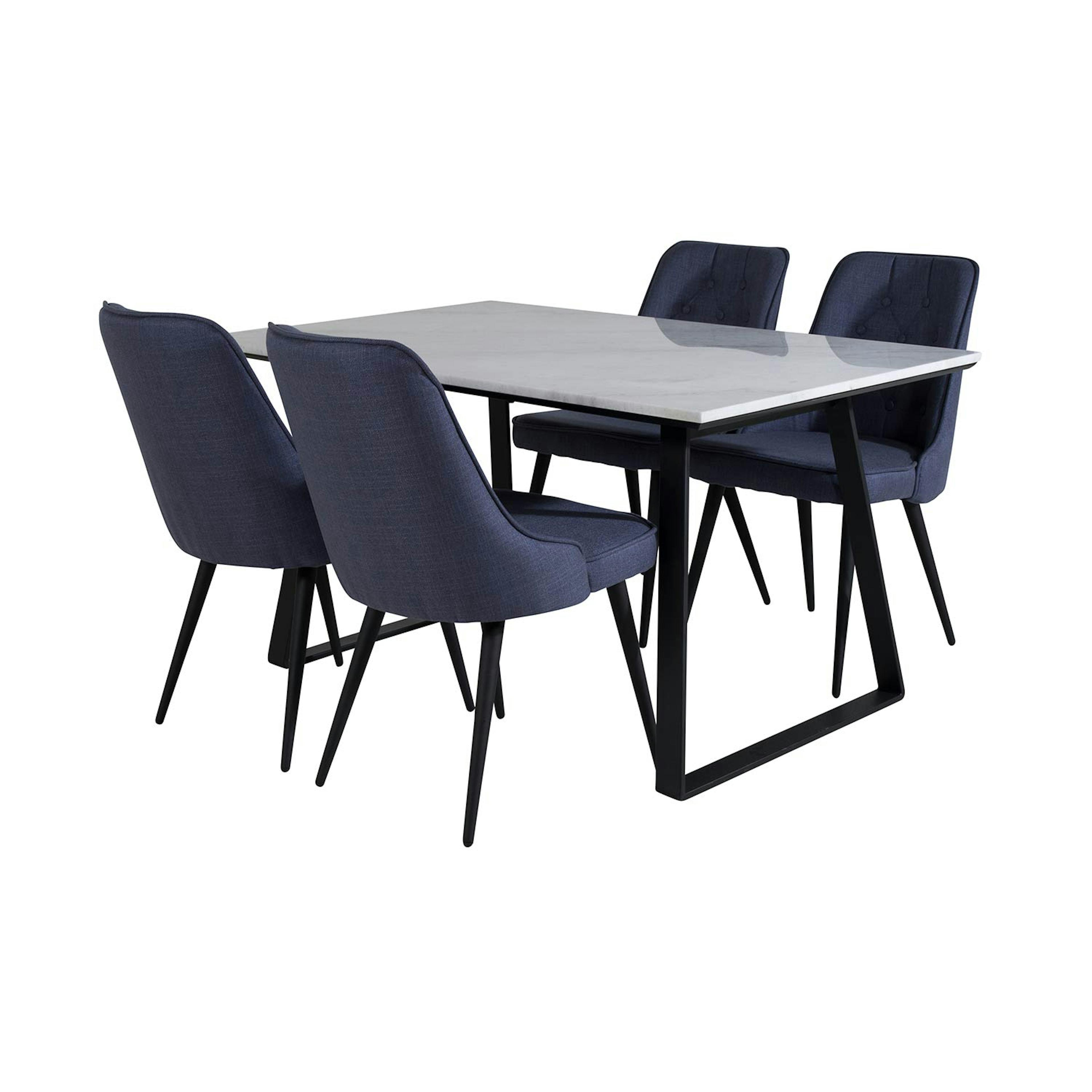 Matgrupp Venture Home Estelle 140 med 4 Vera Stolar PolyEstelletyg