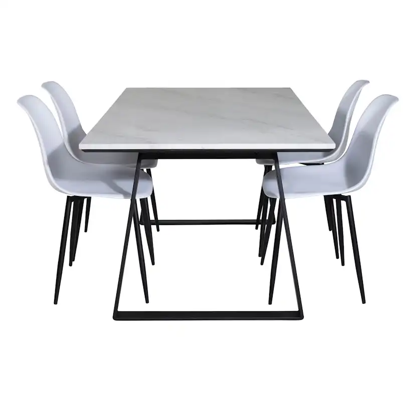 Matgrupp Venture Home Estelle 140 med 4 Pop Stolar