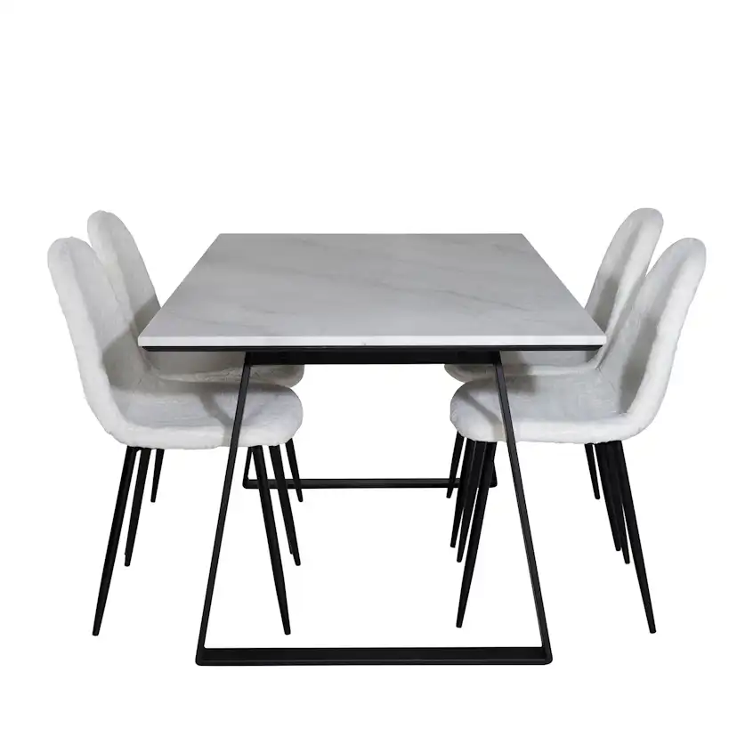 Matgrupp Venture Home Estelle 140 med 4 Pooya Stolar