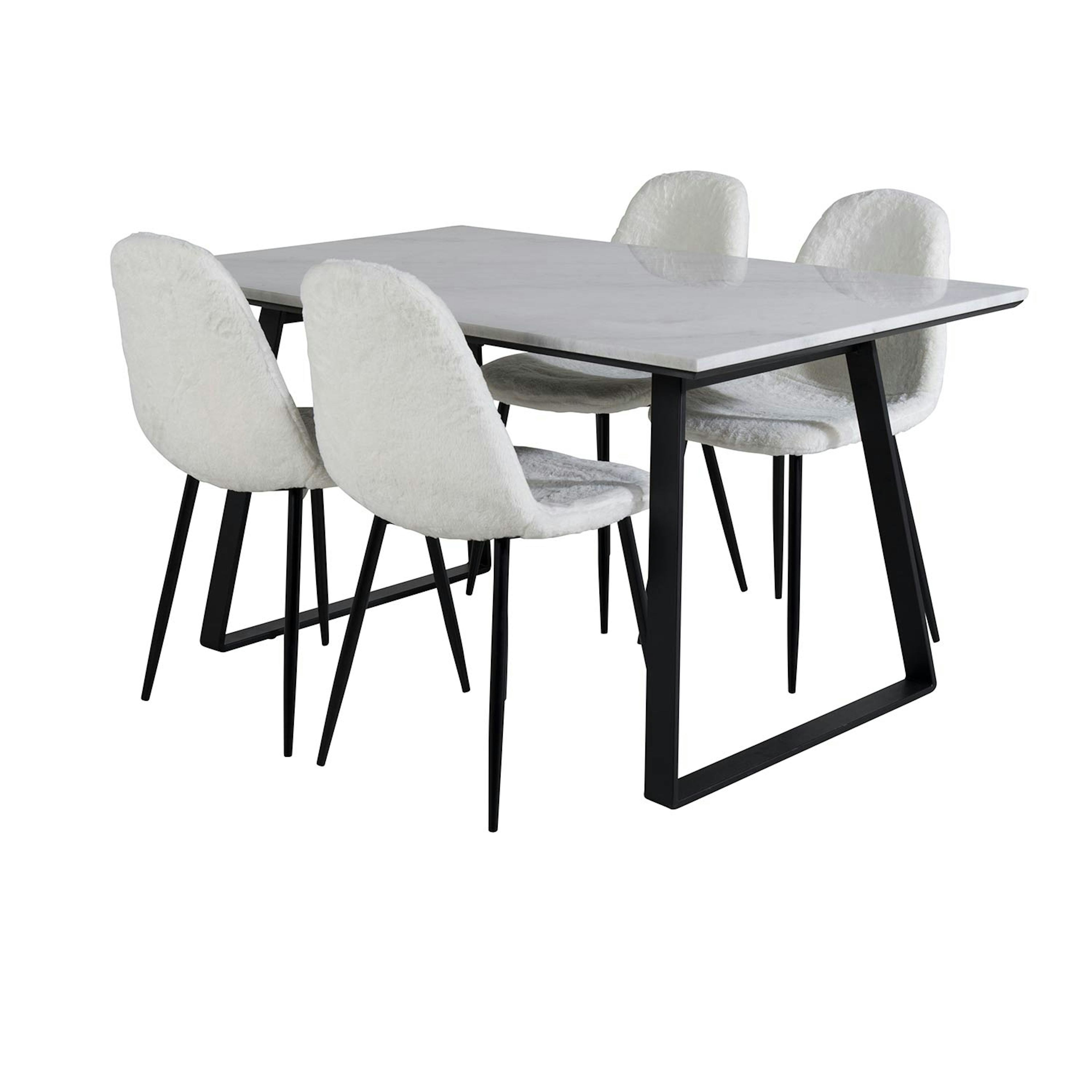 Matgrupp Venture Home Estelle 140 med 4 Pooya Stolar