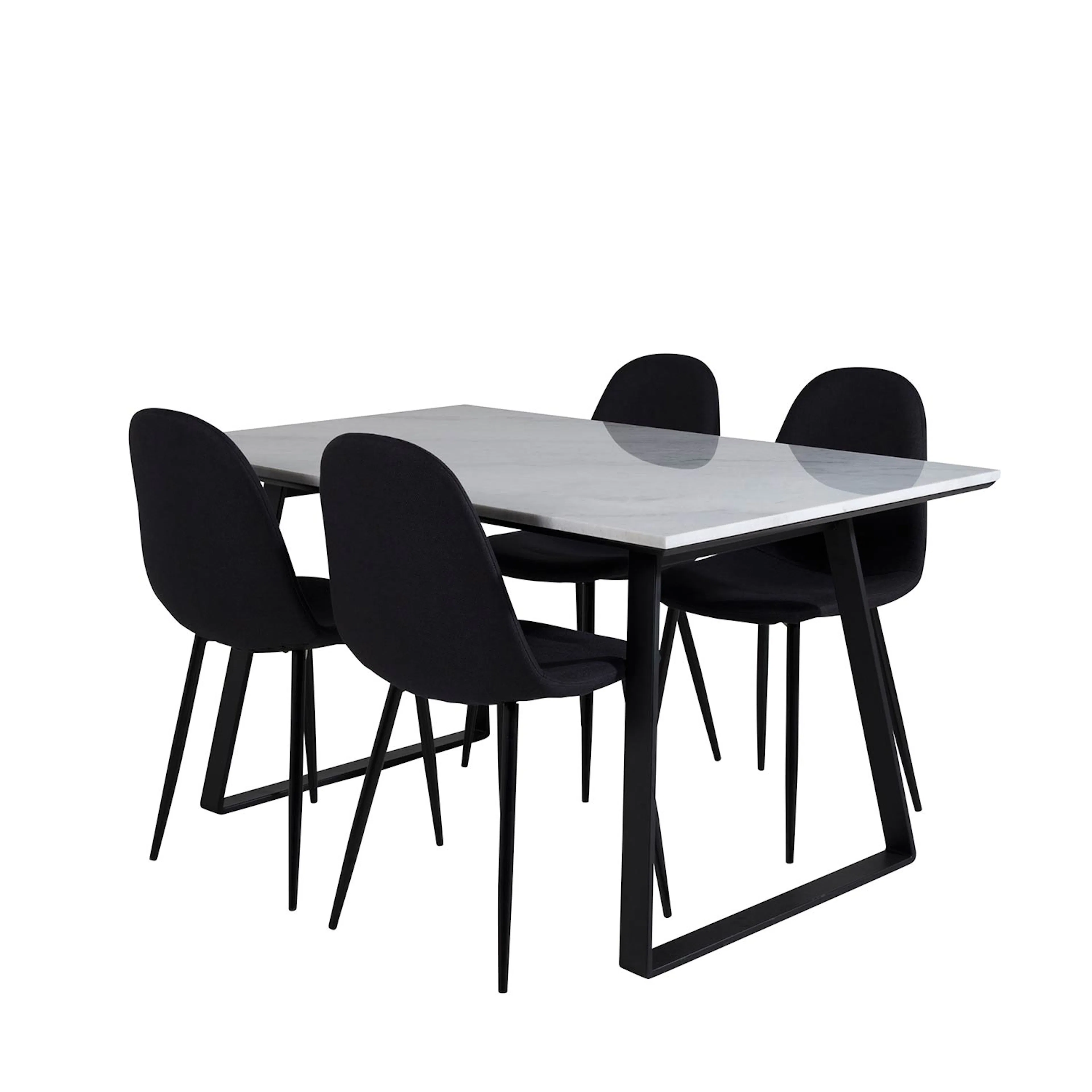 Matgrupp Venture Home Estelle 140 med 4 Pobbie Stolar PolyEstelletyg