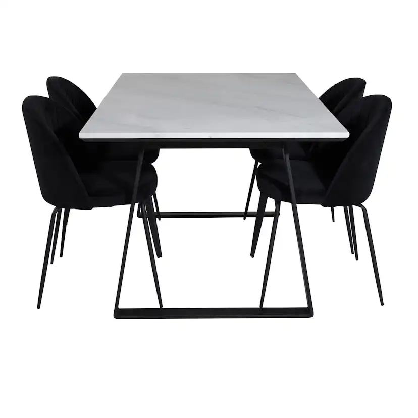 Matgrupp Venture Home Estelle 140 med 4 Wrigley Stolar