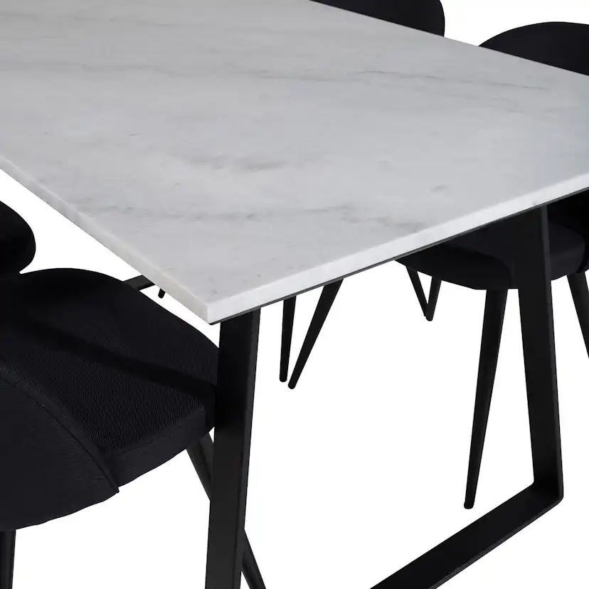 Matgrupp Venture Home Estelle 140 med 4 Valentina Stolar PolyEstelletyg