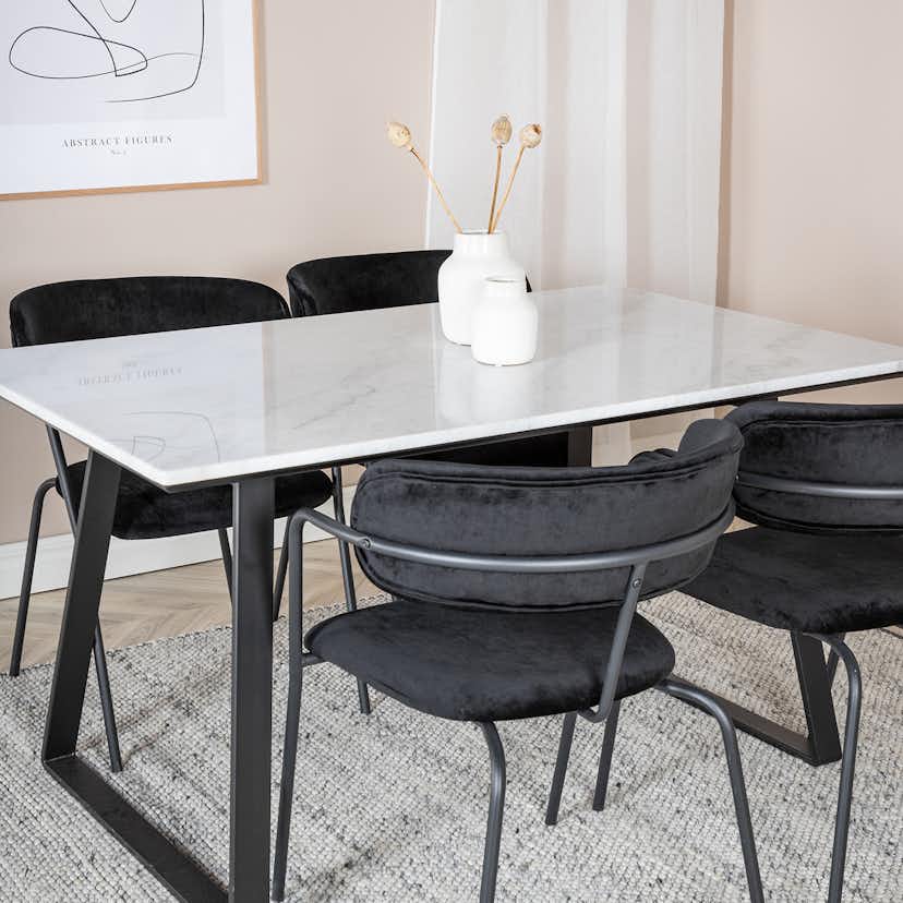 Matgrupp Venture Home Estelle 140 med 4 Aris Stolar