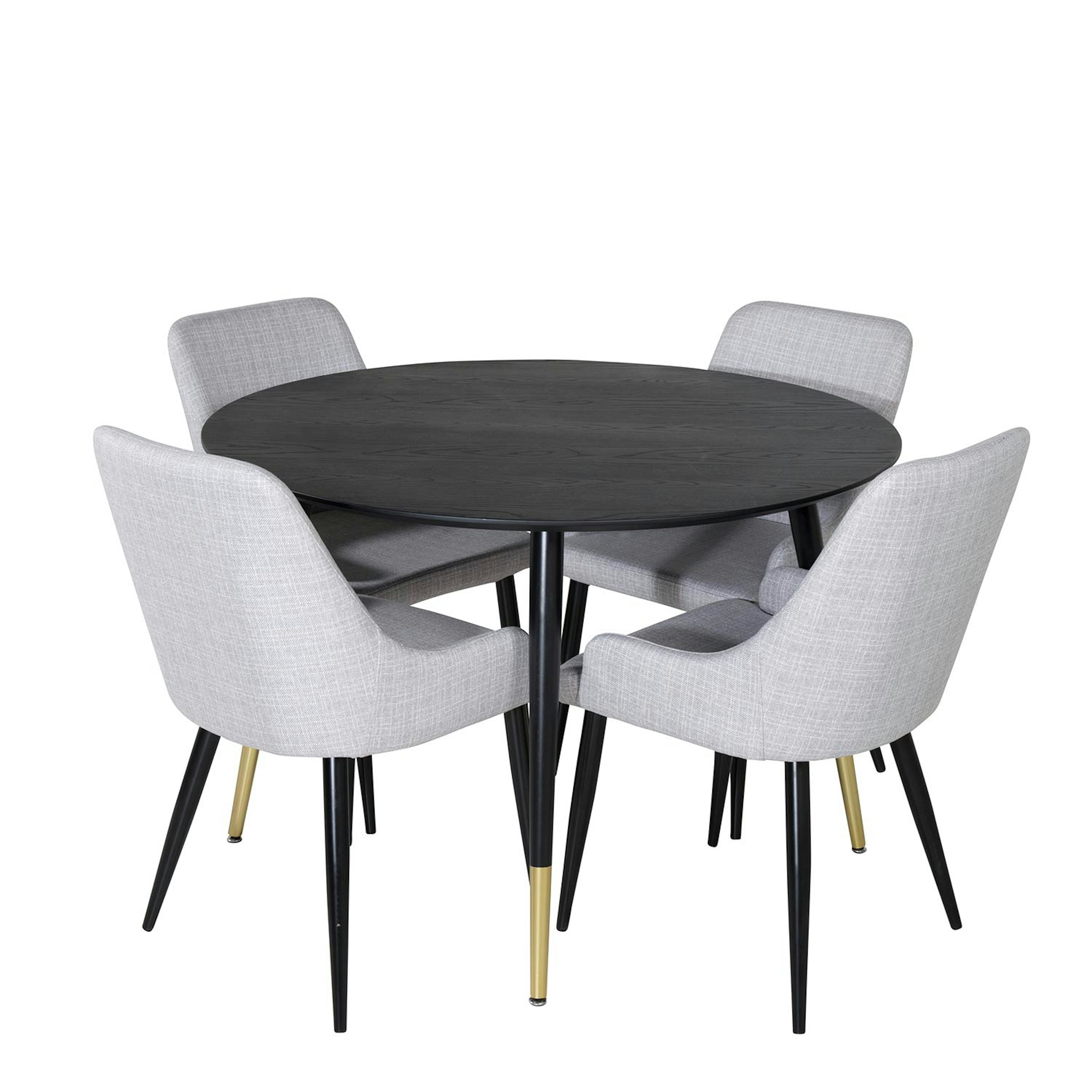 Matgrupp Venture Home Dipp Ø115 cm med 4 Plaza Stolar