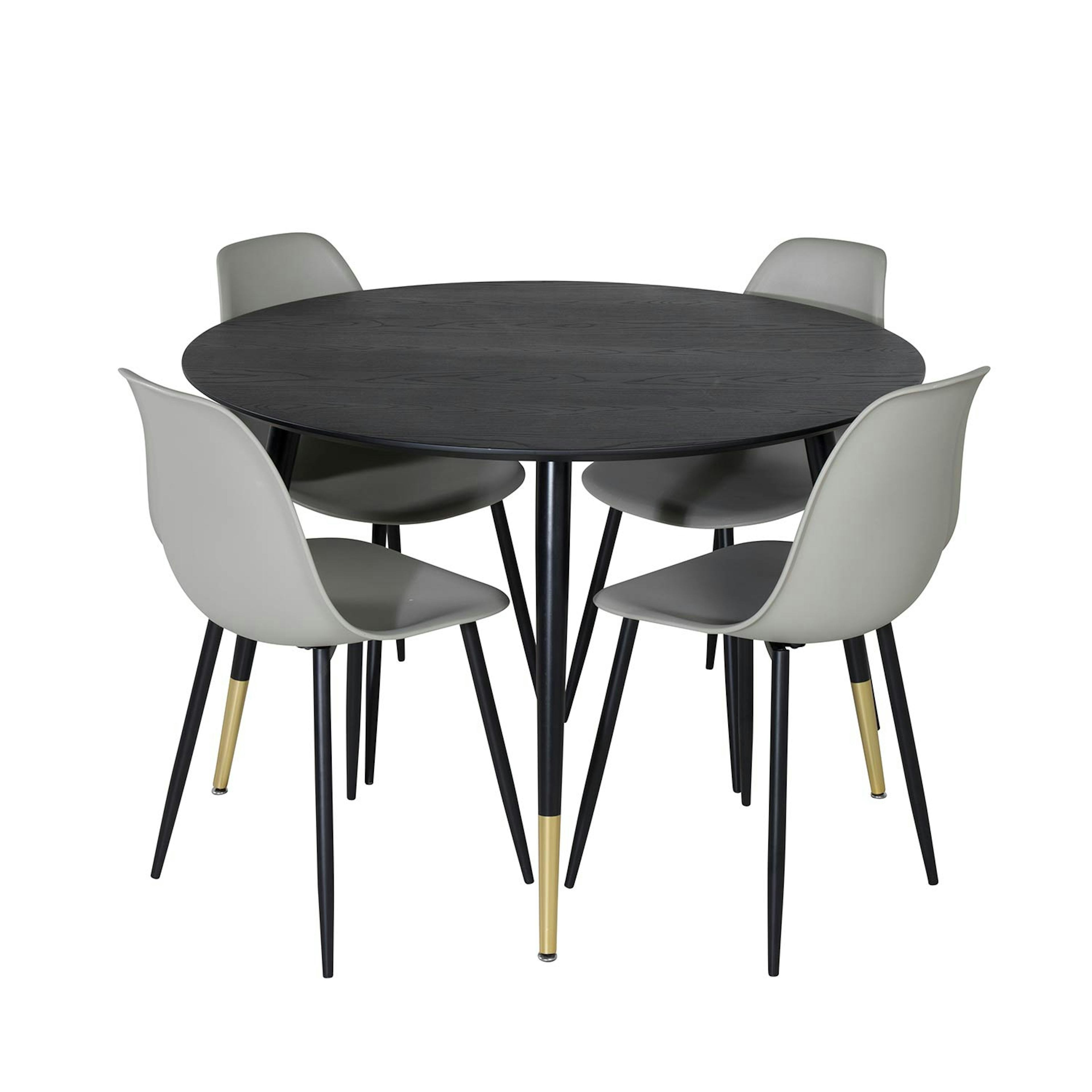 Matgrupp Venture Home Dipp Ø115 cm med 4 Polar Plast Stolar