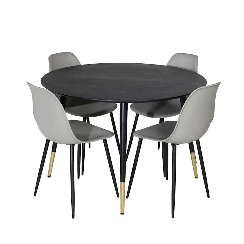 Matgrupp Venture Home Dipp Ø115 cm med 4 Polar Plast Stolar