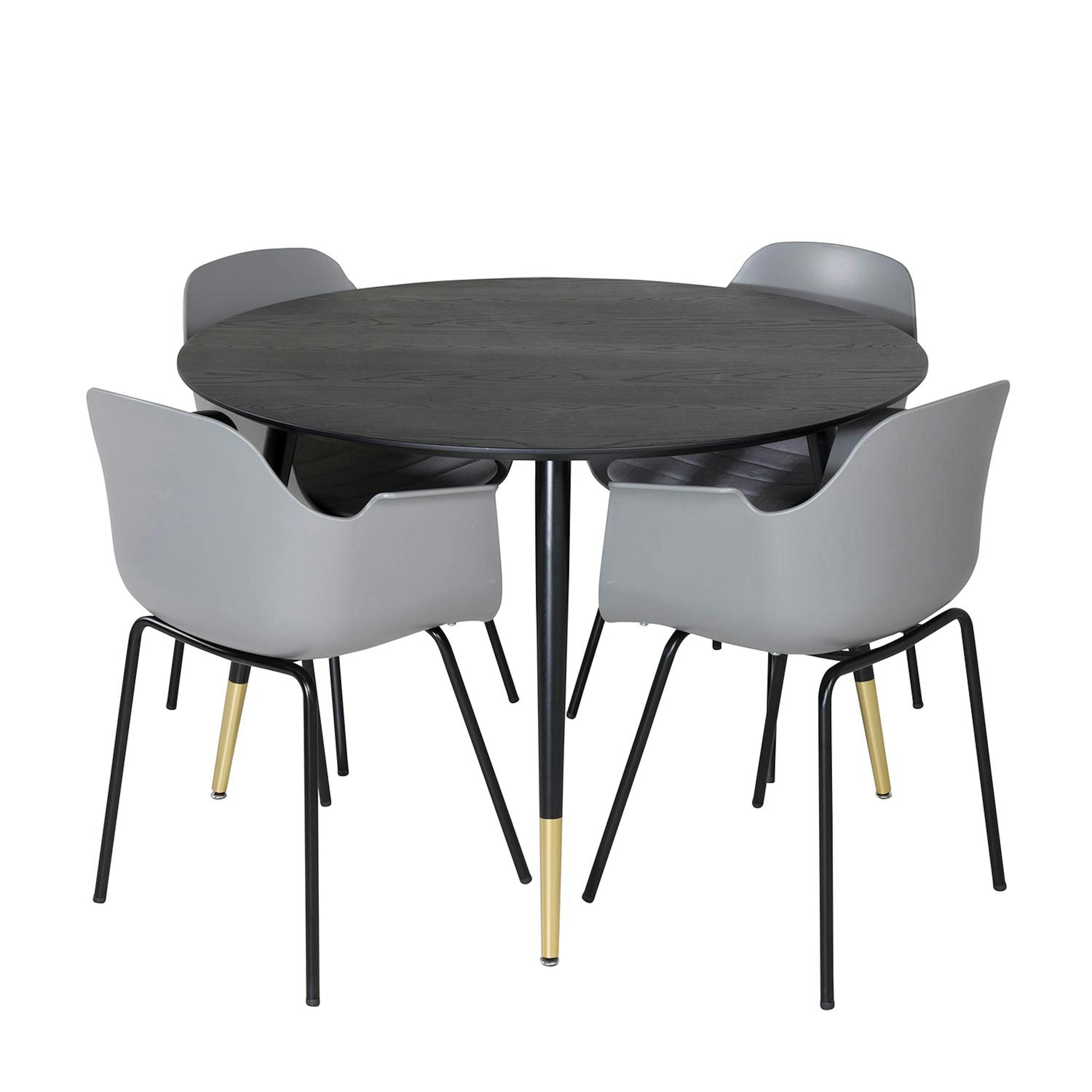 Matgrupp Venture Home Dipp Ø115 cm med 4 Comfort Stolar