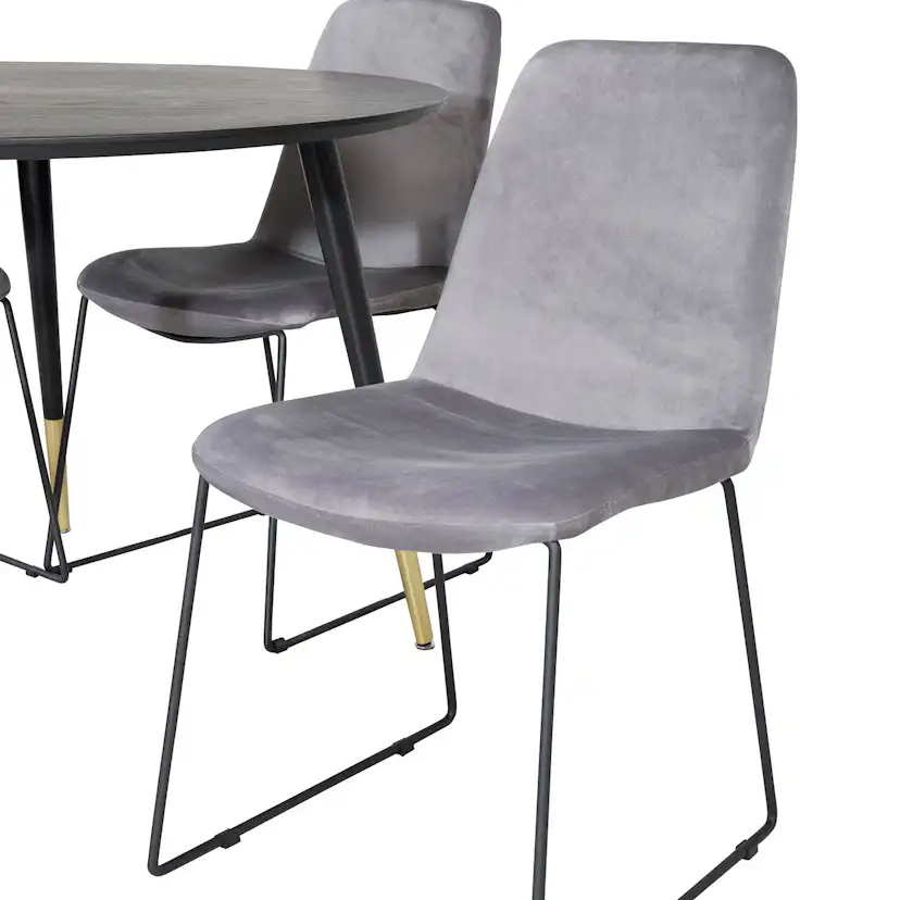 Matgrupp Venture Home Dipp Ø115 cm med 4 Muce Stolar