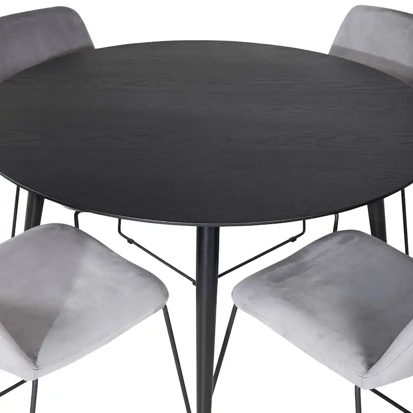 Matgrupp Venture Home Dipp Ø115 cm med 4 Muce Stolar