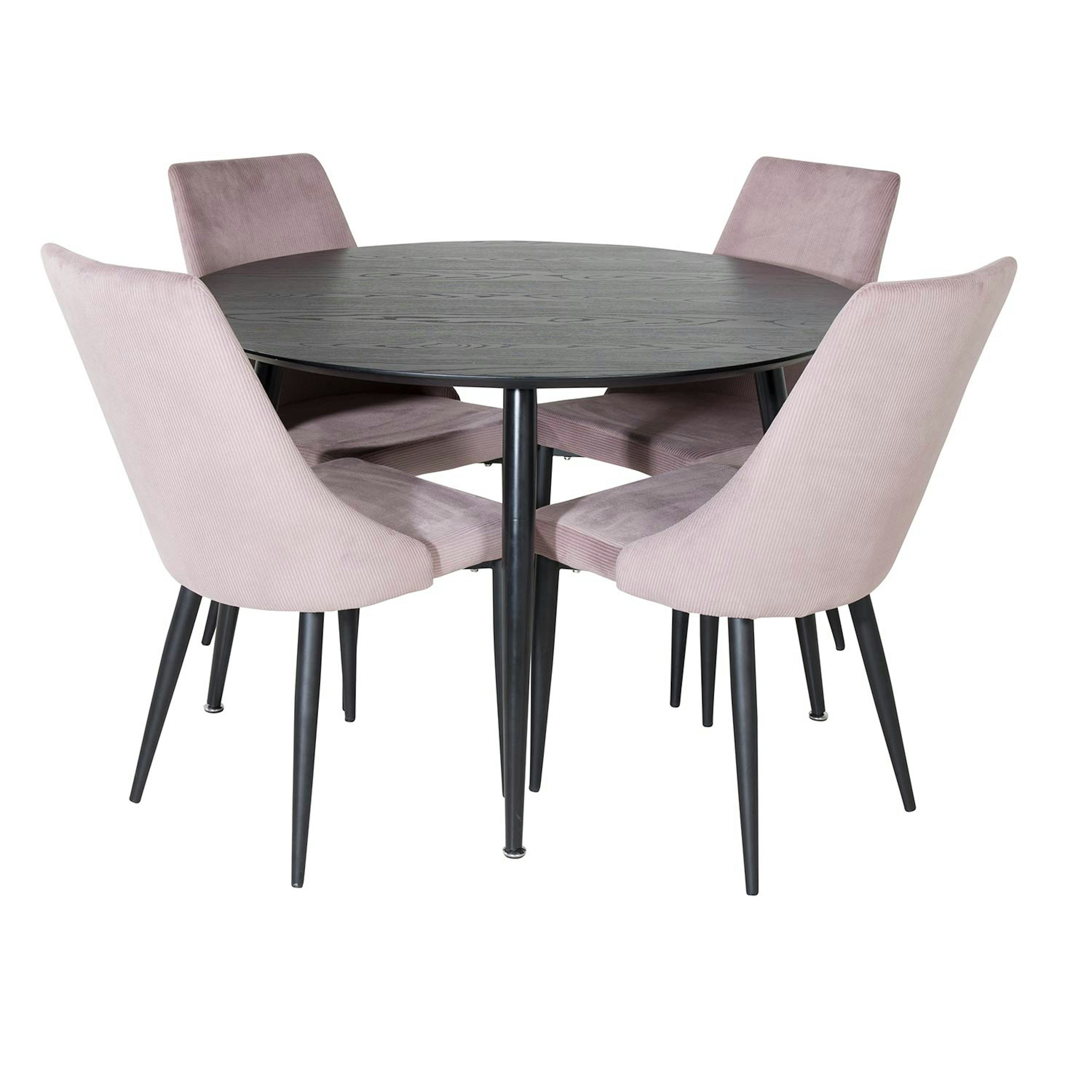 Matgrupp Venture Home Dipp Ø115 cm med 4 Leone Stolar