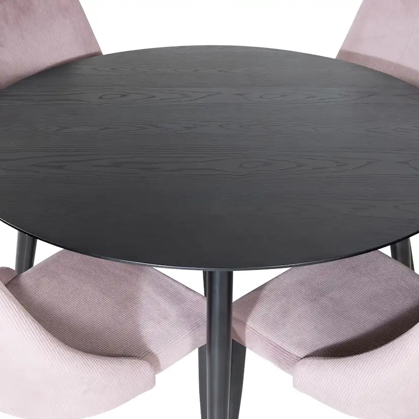 Matgrupp Venture Home Dipp Ø115 cm med 4 Leone Stolar