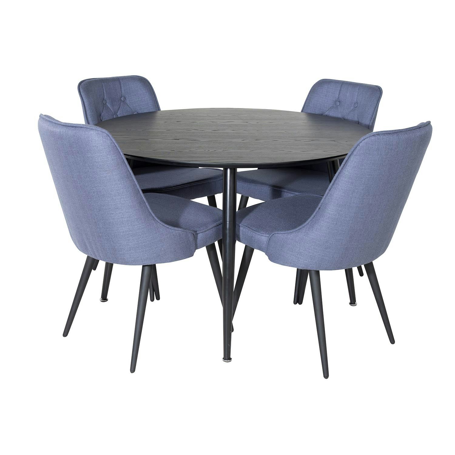 Matgrupp Venture Home Disa Rund med 4 Vera Stolar Polyestertyg