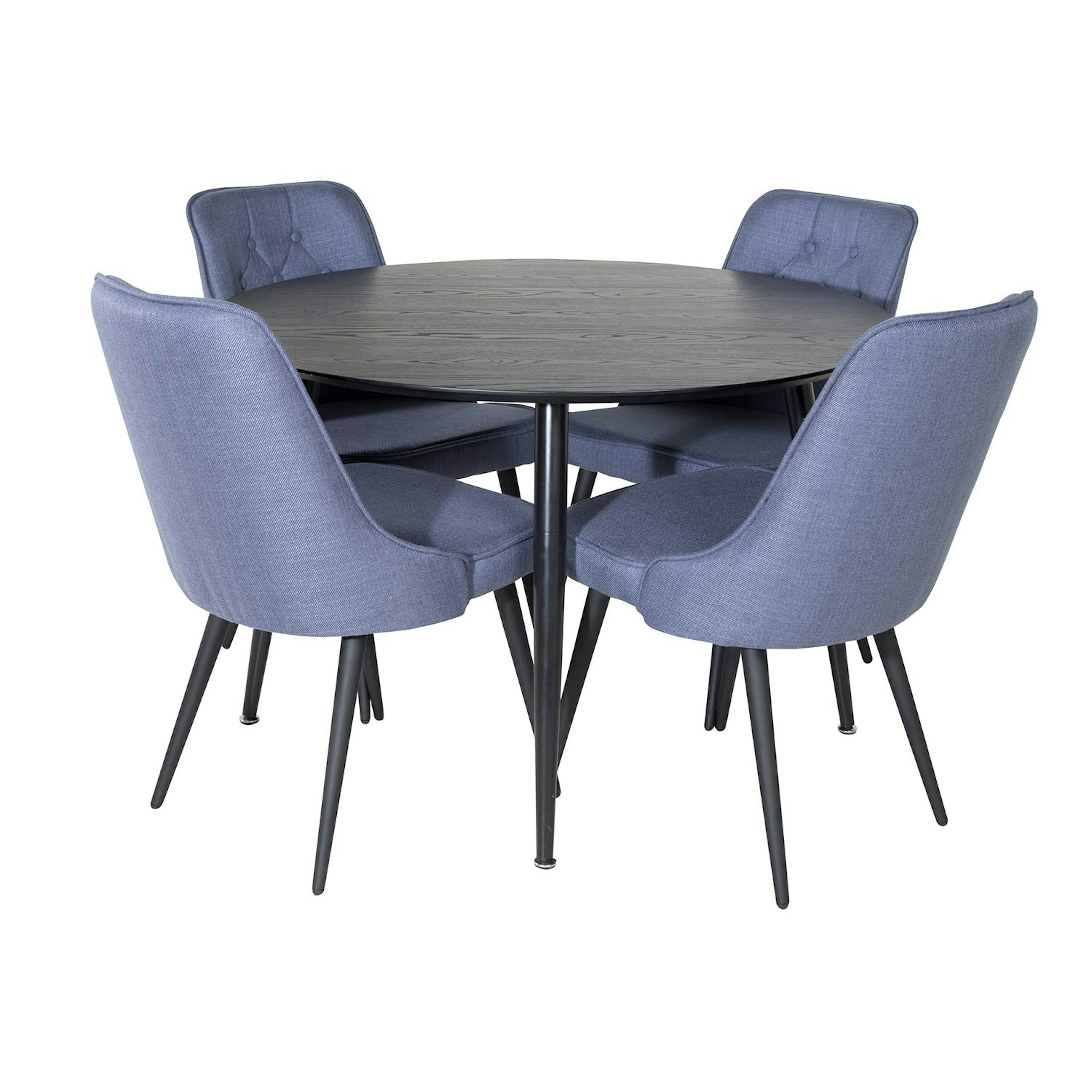 Matgrupp Venture Home Disa Rund med 4 Vera Stolar Polyestertyg