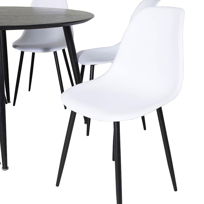 Matgrupp Venture Home Dipp Ø115 cm med 6 Polar Plast Stolar