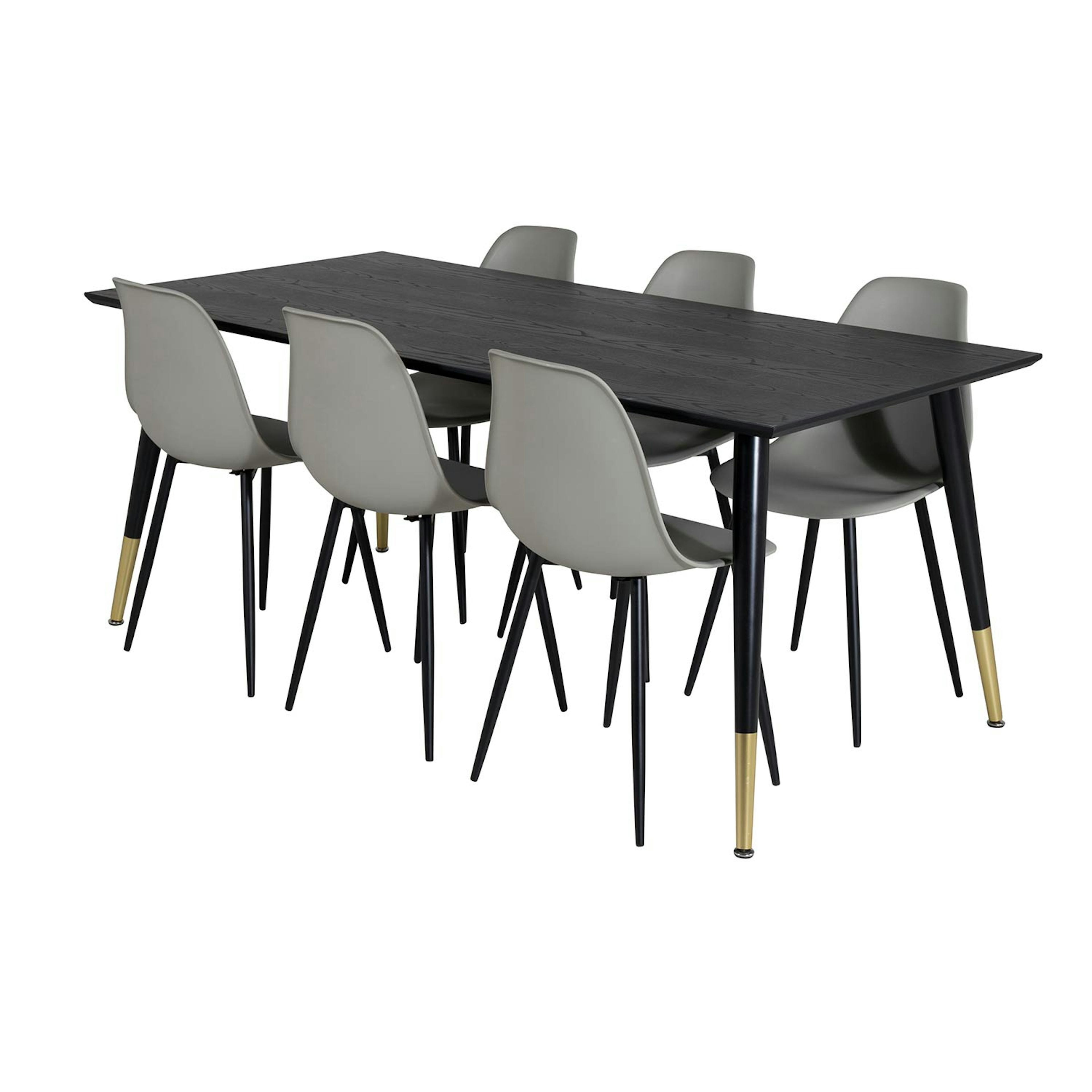 Matgrupp Venture Home Dipp med 6 Polar Plast Stolar