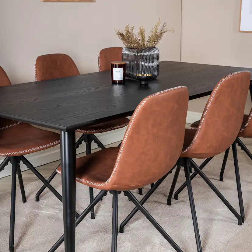 Matgrupp Venture Home Dipp med 6 Polar Snurr Stolar