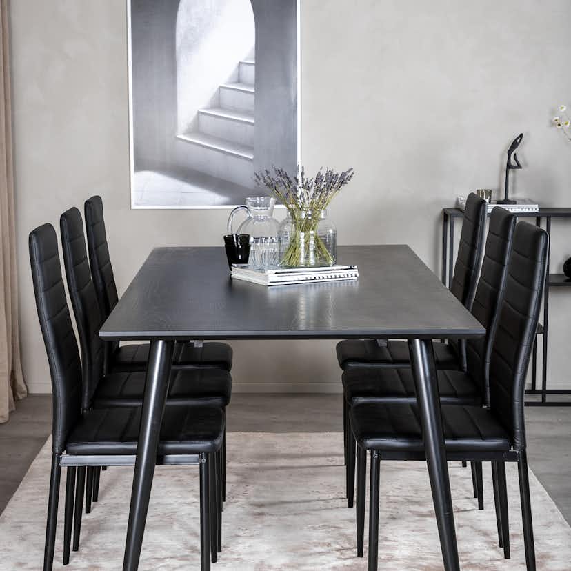 Matgrupp Venture Home Dipp med 6 Slim Stolar