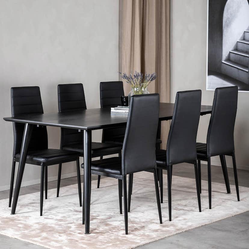 Matgrupp Venture Home Dipp med 6 Slim Stolar