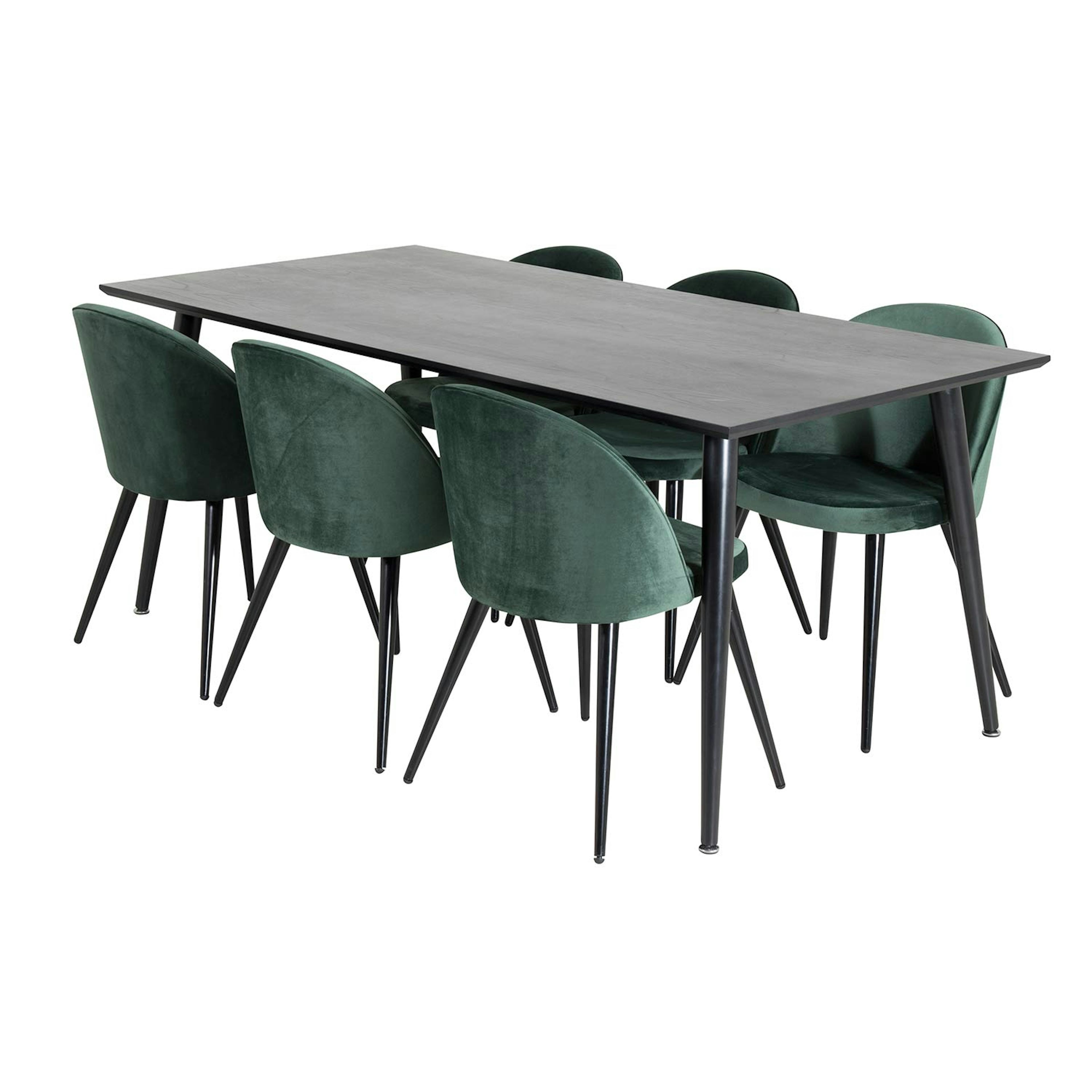 Matgrupp Venture Home Dipp med 6 Velvet Stolar