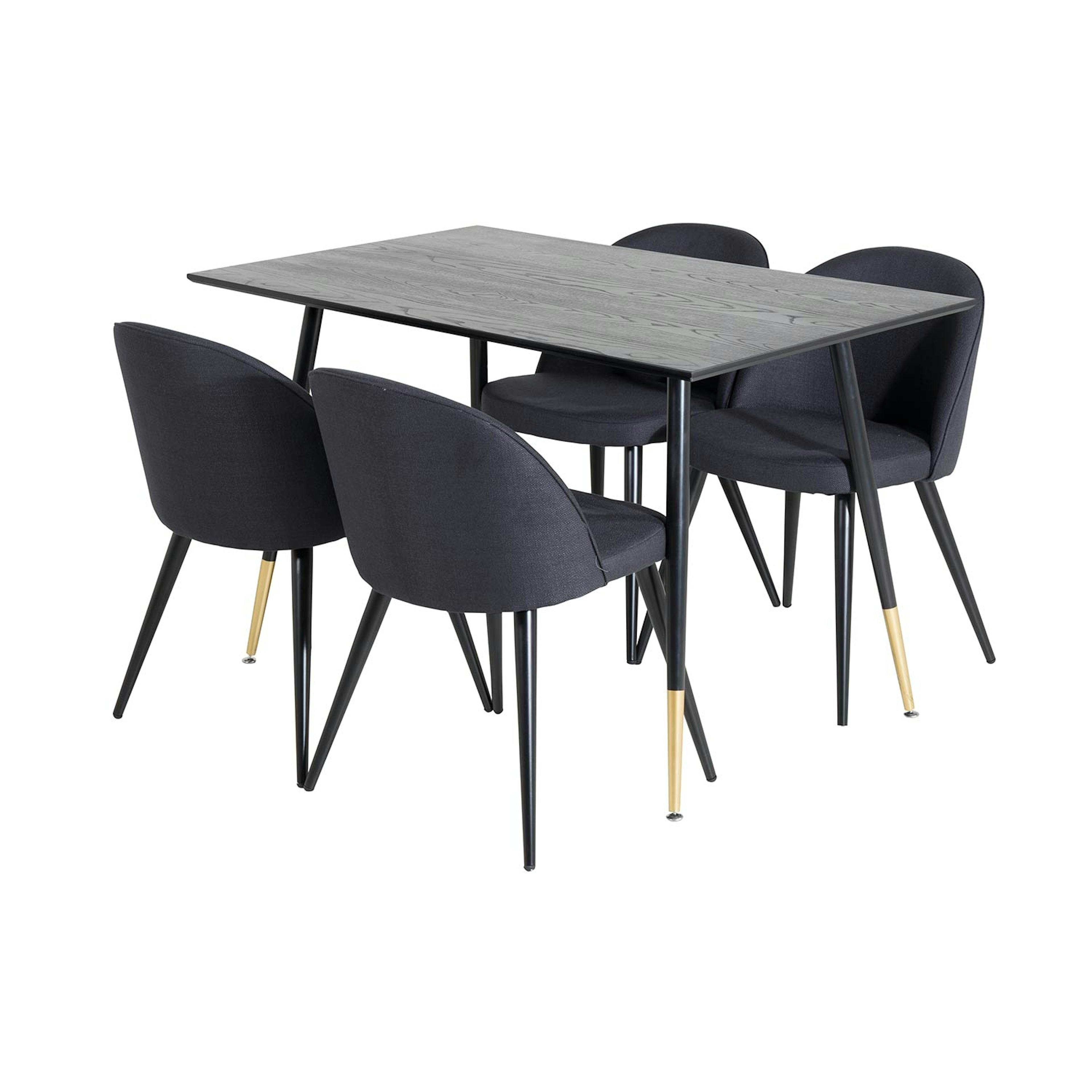 Matgrupp Venture Home Dipp med 4 Velvet Stolar