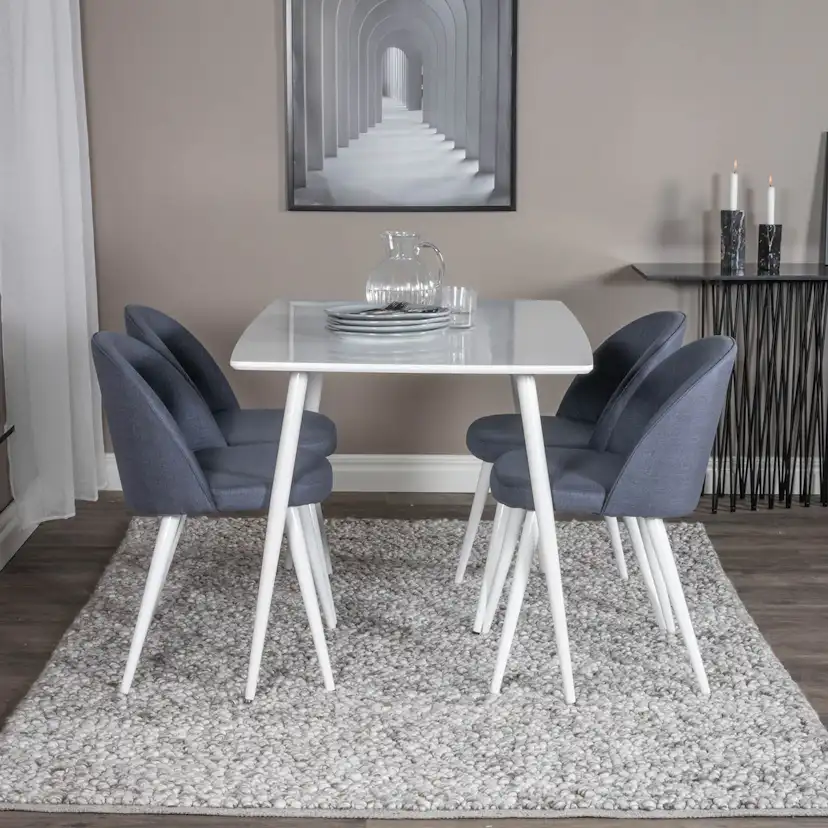 Matgrupp Venture Home Pobbie med 4 Valentina Stolar Polyestertyg