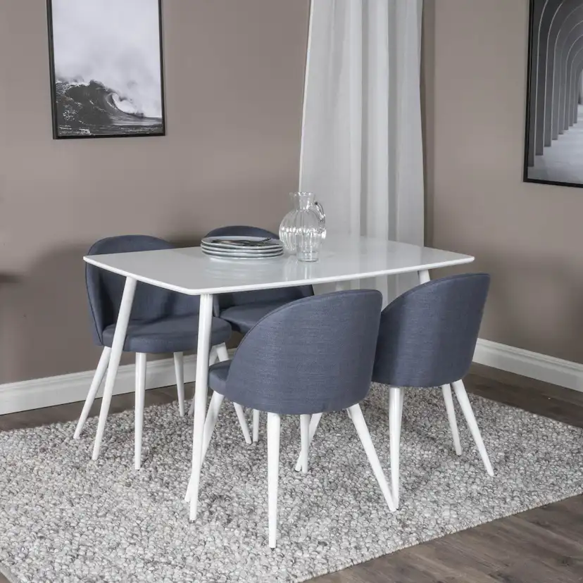 Matgrupp Venture Home Pobbie med 4 Valentina Stolar Polyestertyg