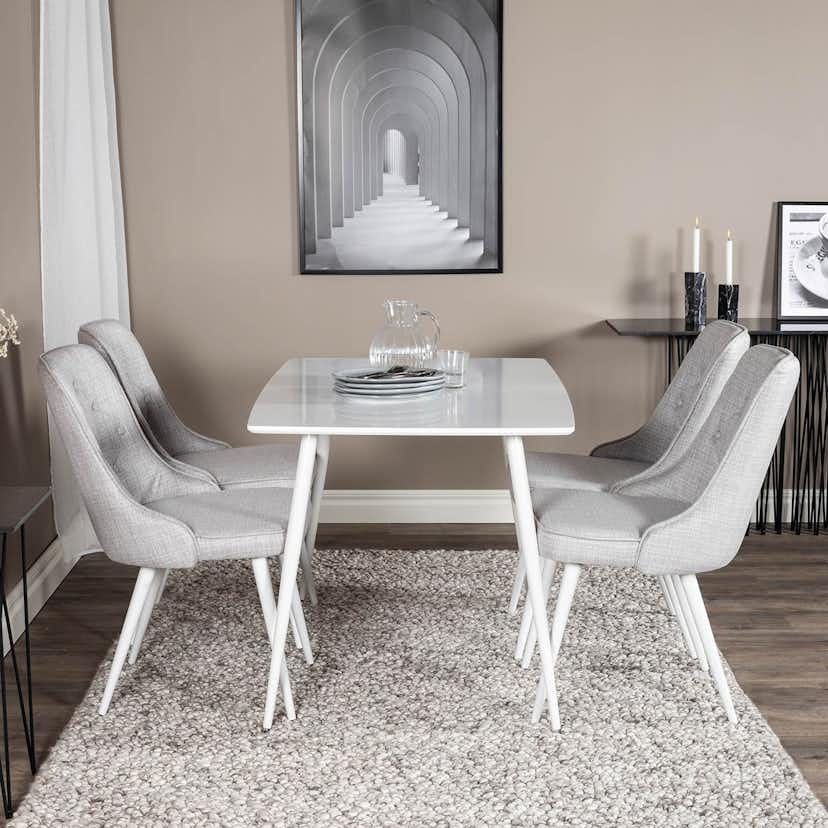 Matgrupp Venture Home Pobbie med 4 Vera Stolar Polyestertyg