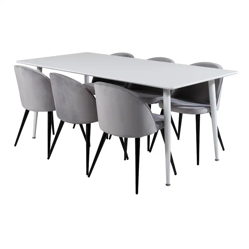 Matgrupp Venture Home Pobbie med 6 Valentina Stolar Sammet