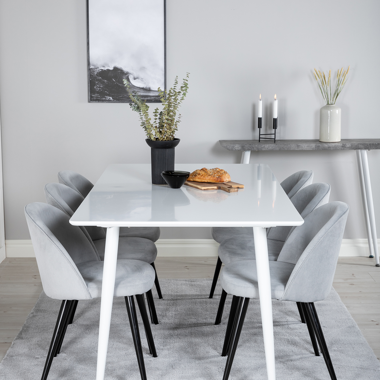 Matgrupp Venture Home Pobbie med 6 Valentina Stolar Manchester