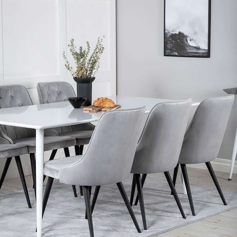 Matgrupp Venture Home Pobbie med 6 Vera Stolar