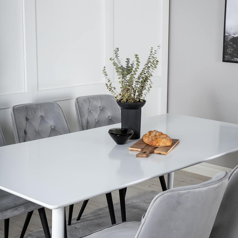 Matgrupp Venture Home Pobbie med 6 Vera Stolar