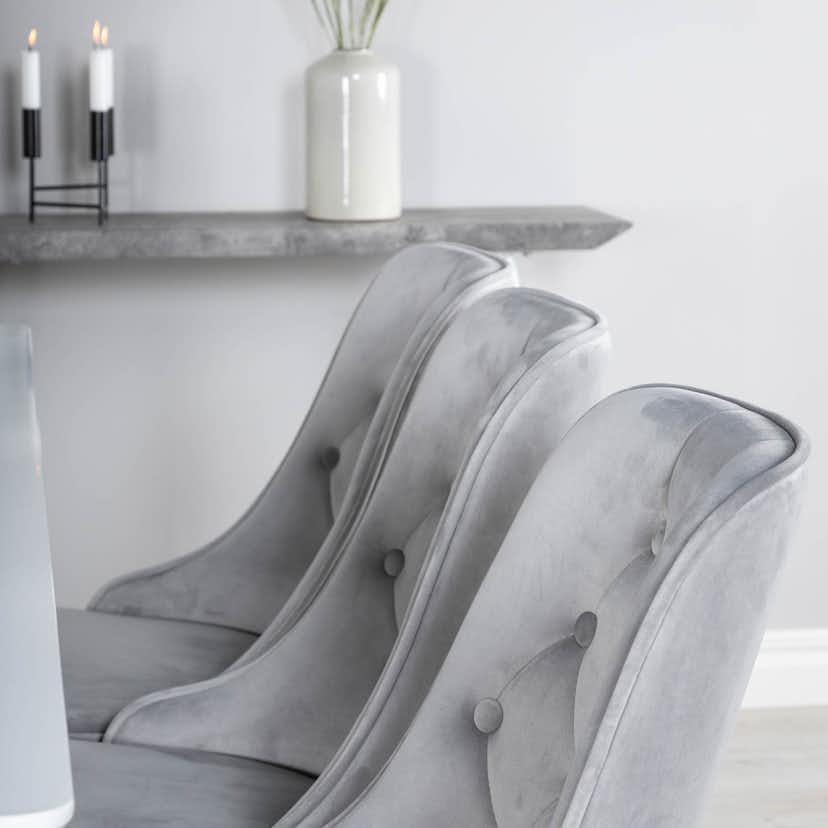 Matgrupp Venture Home Pobbie med 6 Vera Stolar