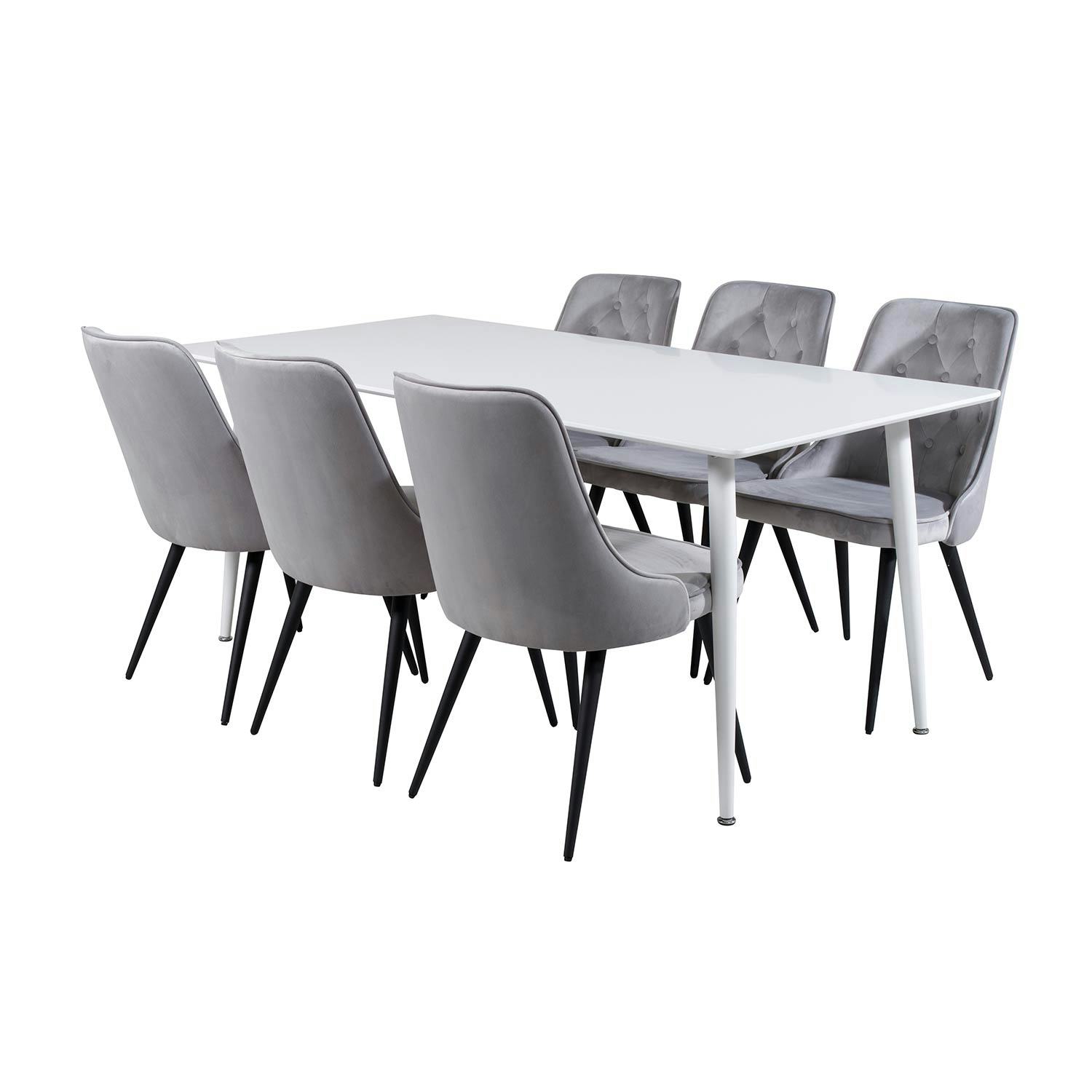 Matgrupp Venture Home Pobbie med 6 Vera Stolar