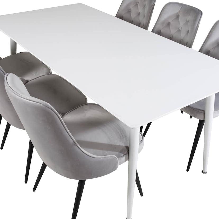 Matgrupp Venture Home Pobbie med 6 Vera Stolar