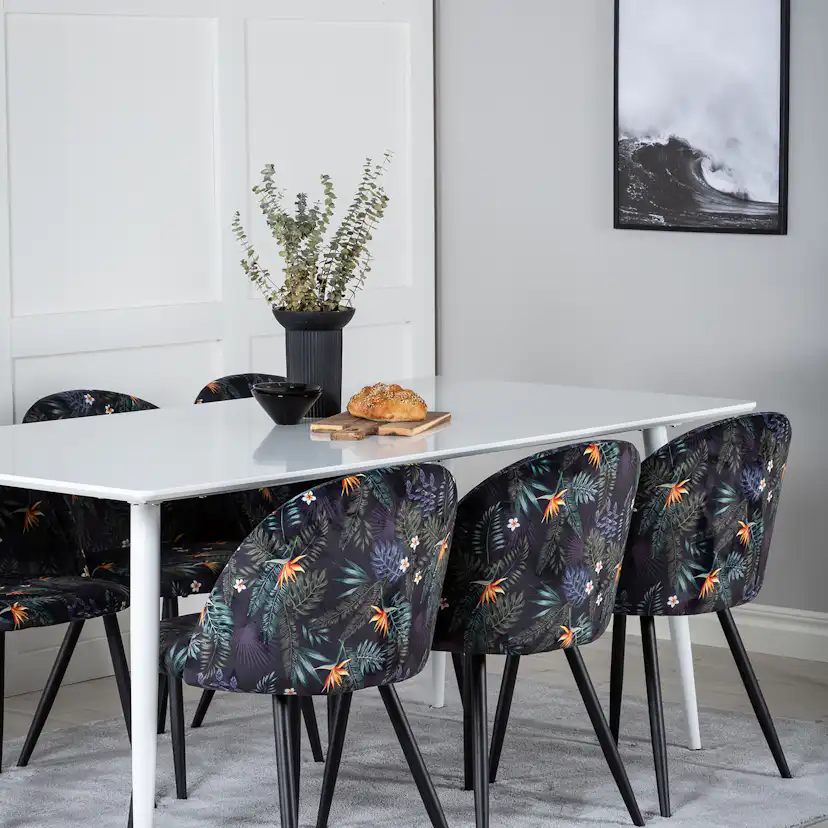 Matgrupp Venture Home Pobbie med 6 Valentina Stolar Polyestertyg