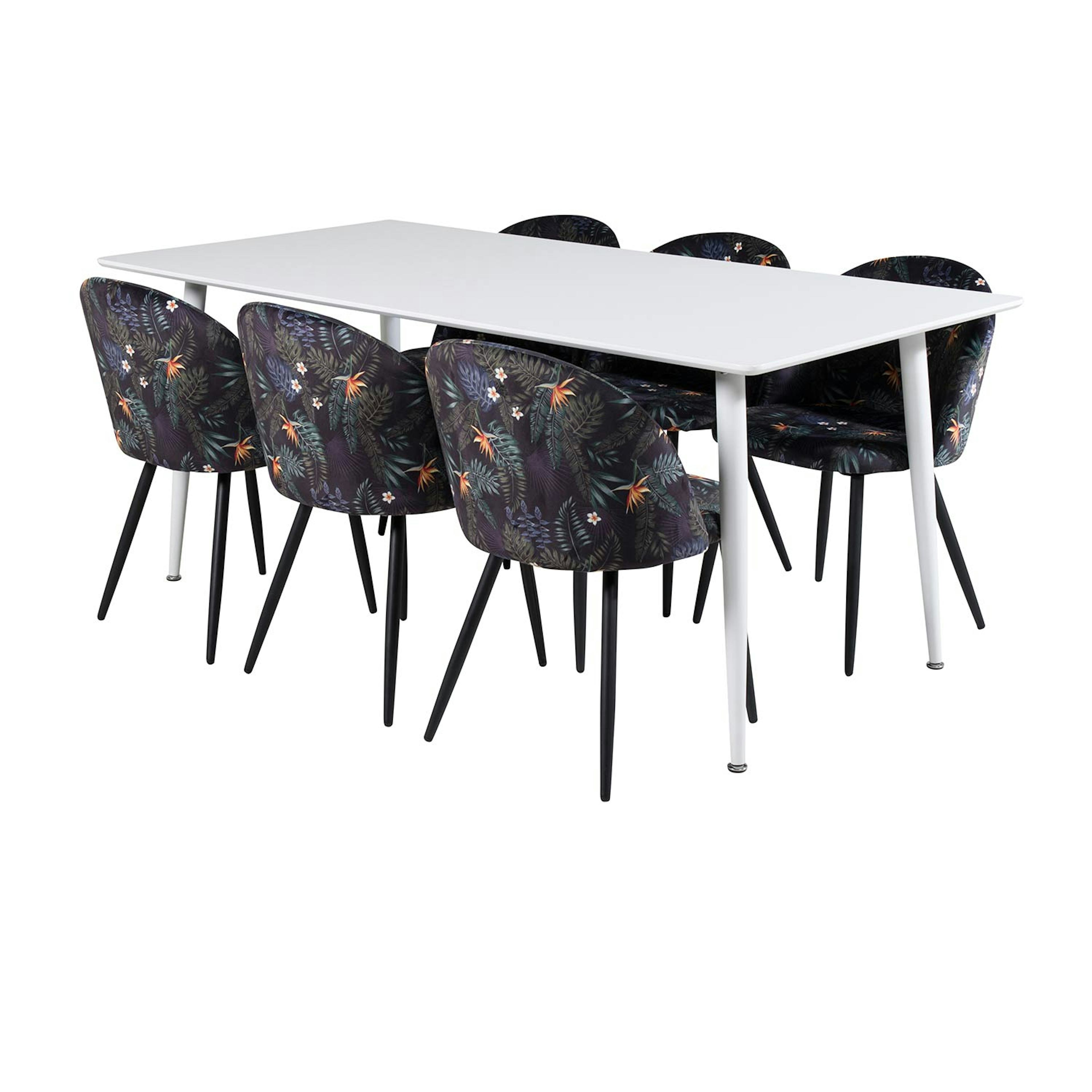 Matgrupp Venture Home Pobbie med 6 Valentina Stolar Polyestertyg